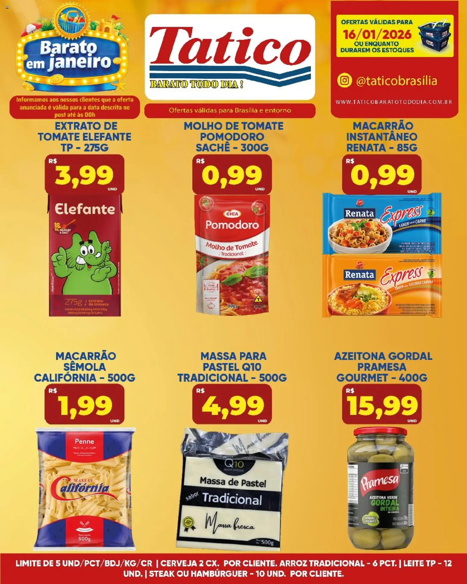 Tatico Folheto - válido de 17.01.2026 | Página: 21 | Produtos: Molho de tomate, Leite, Cerveja, Macarrão