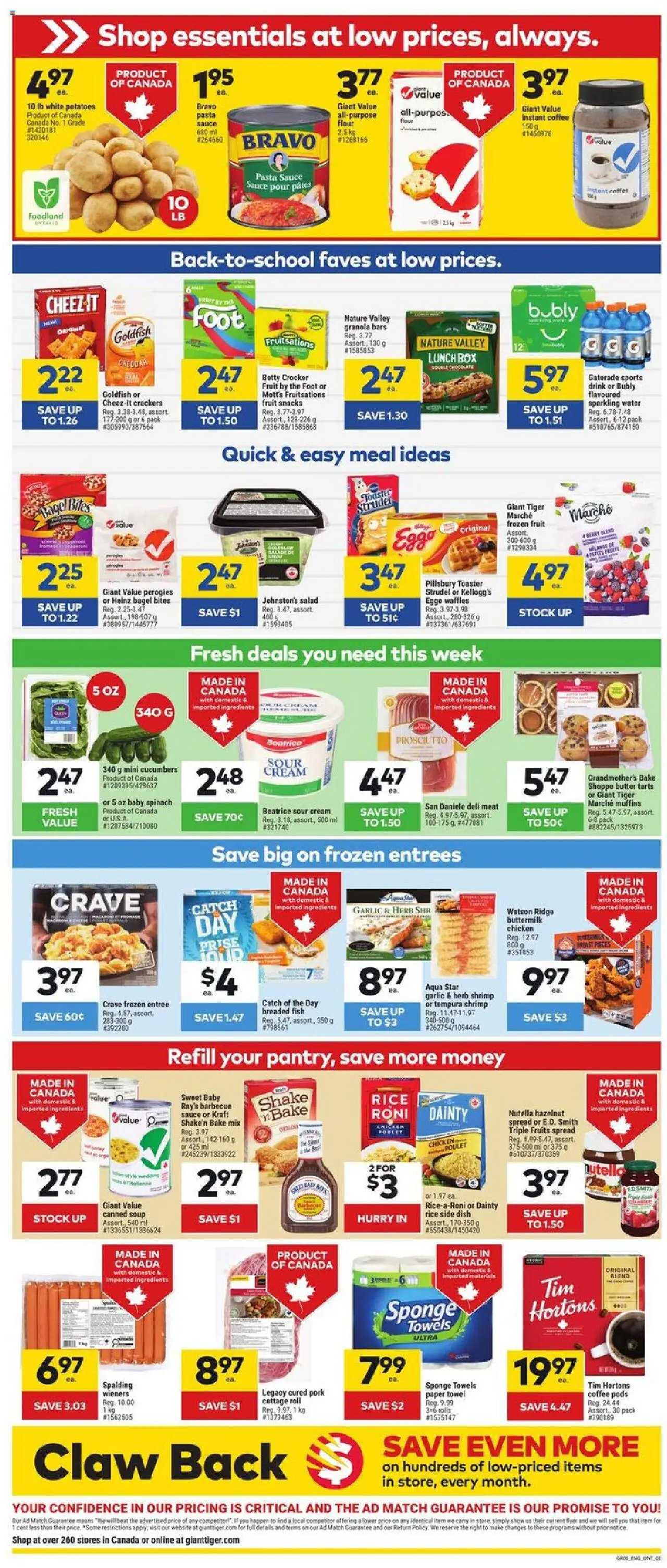 Giant Tiger flyer valid from 20.08.2025 | Page: 2 | Products: Cucumbers, Salad, Coffee, Chicken
