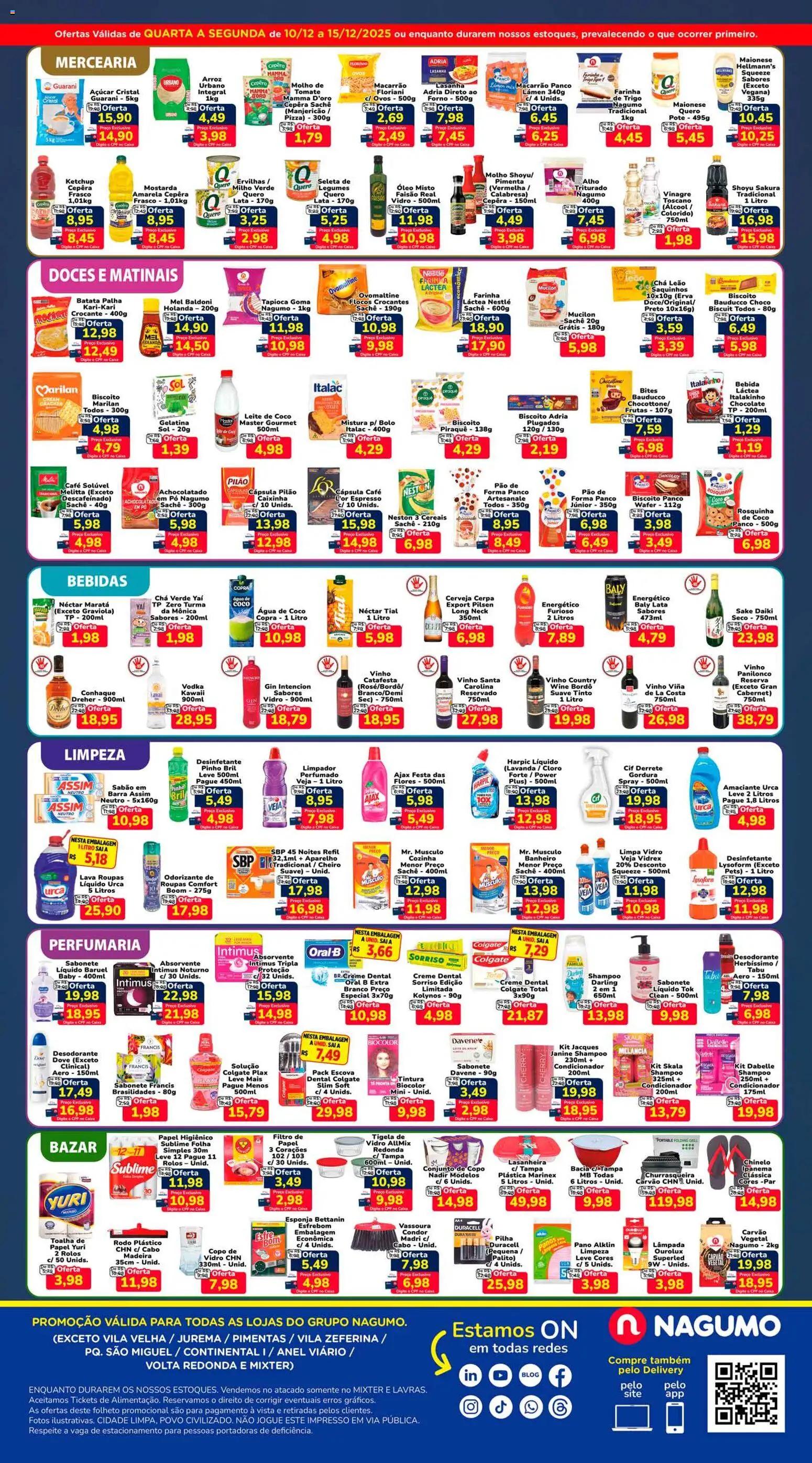 Nagumo Folheto - válido de 10.12.2025 | Página: 2 | Produtos: Tapioca, Vinagre, Macarrão, Cabo