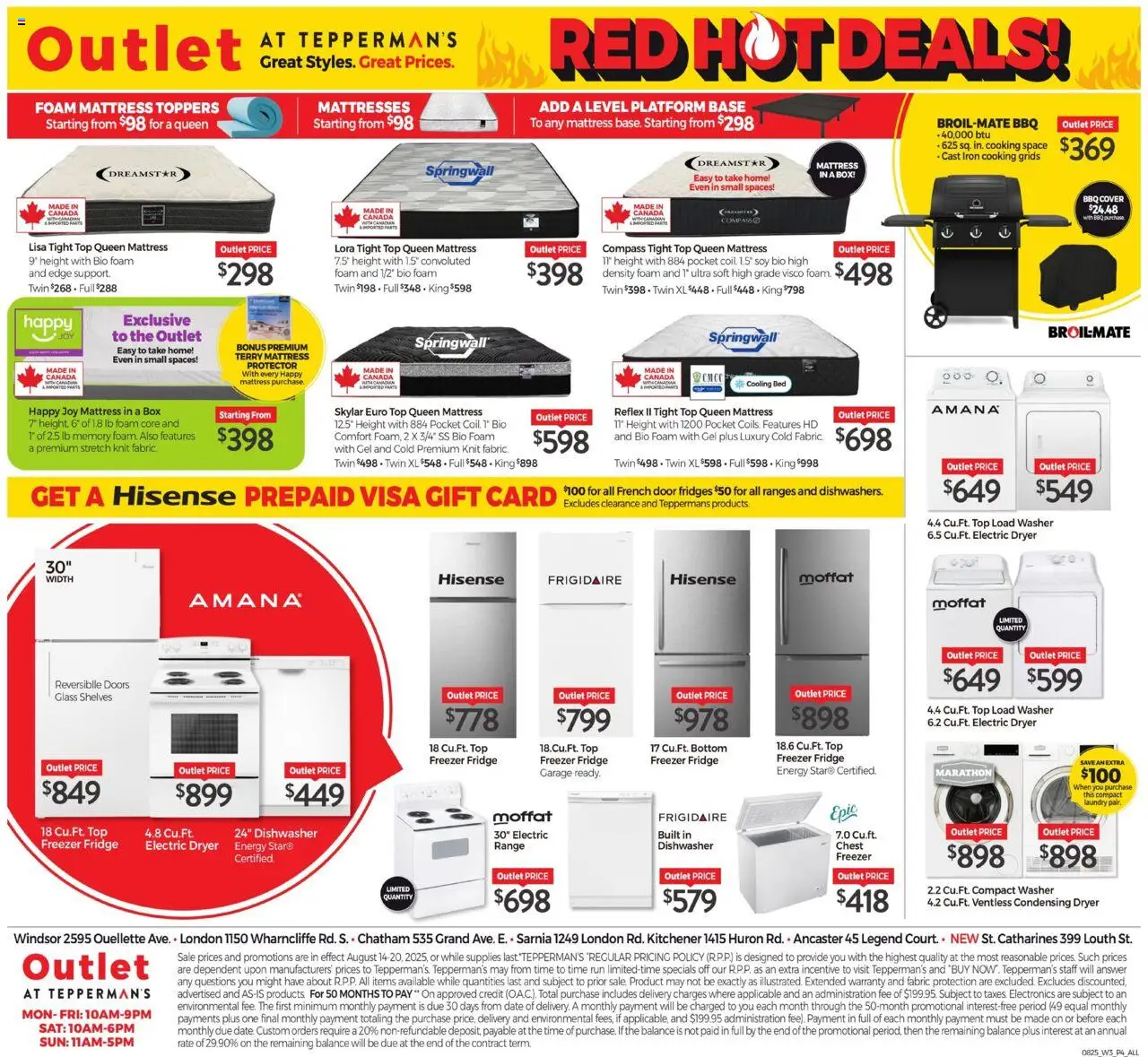 Tepperman's flyer valid from 14.08.2025 | Page: 4 | Products: Freezer, Dryer, Iron, Box
