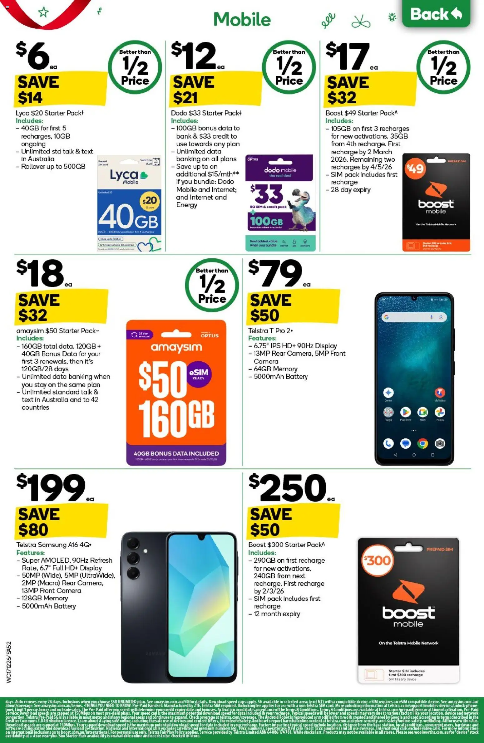 Woolworths catalogue - valid from 17.12.2025 | Page: 52 | Products: Battery, Date, Safe, Mobile