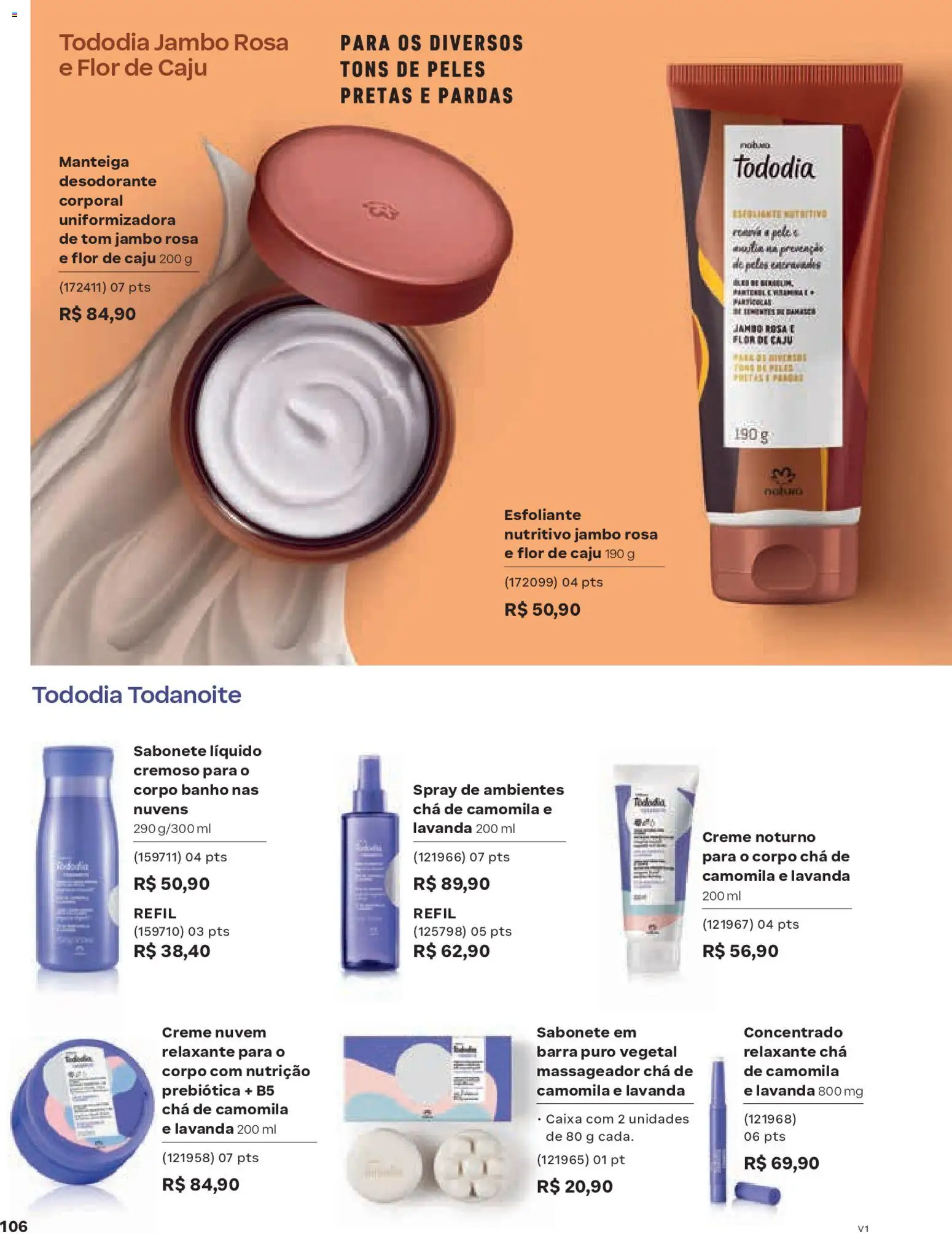 Natura Folheto - válido de 26.12.2025 | Página: 106 | Produtos: Caju, Caixa, Creme, Sabonete líquido