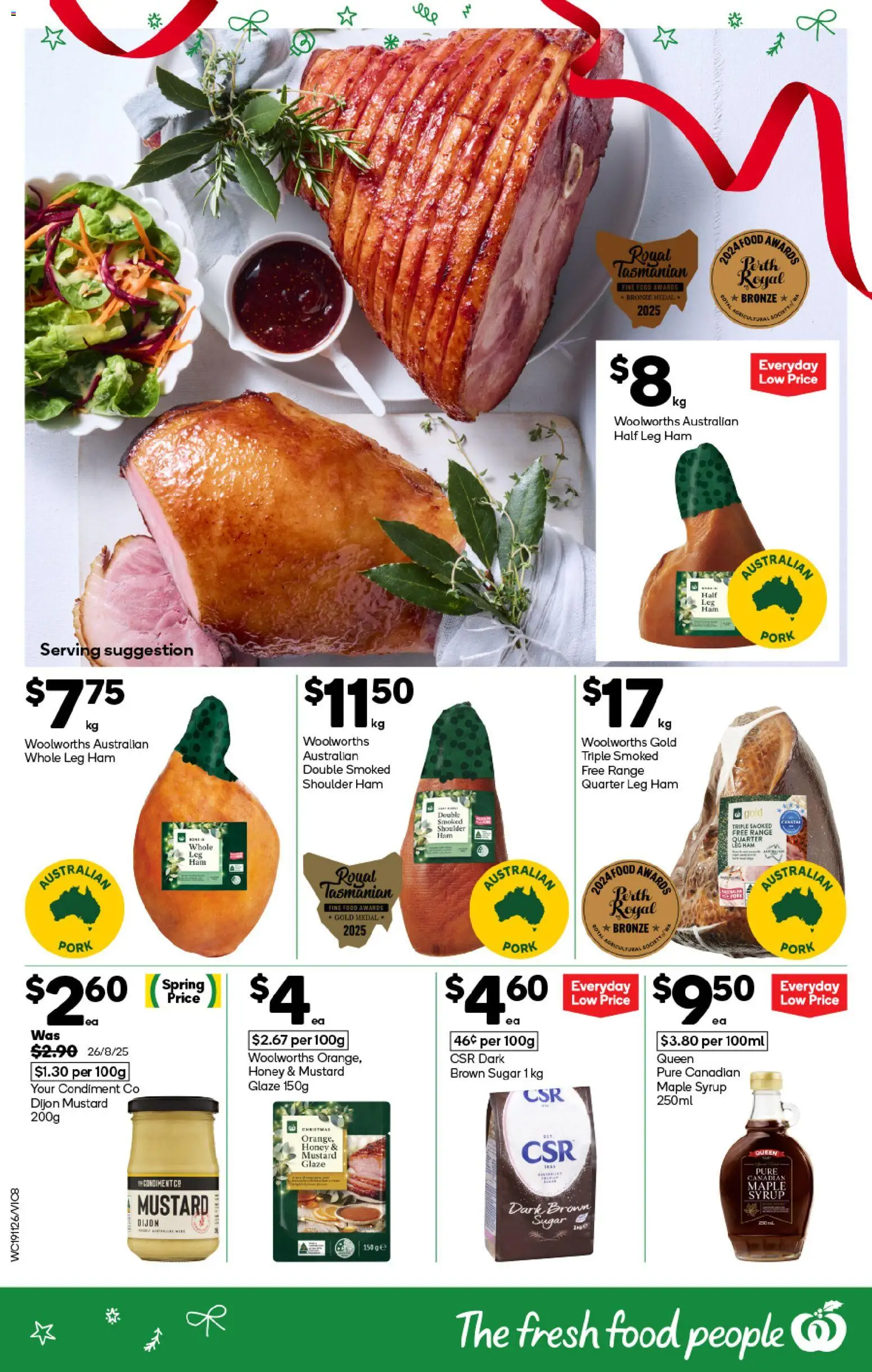 Woolworths catalogue - valid from 19.11.2025 | Page: 8 | Products: Ham, Honey, Mustard, Sugar