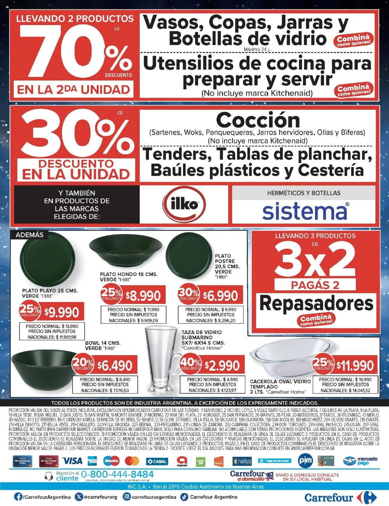 Carrefour ofertas │ válido desde el 05.08.2025 | Página: 25 | Productos: Cocina, Bowl, Sobre, Taza