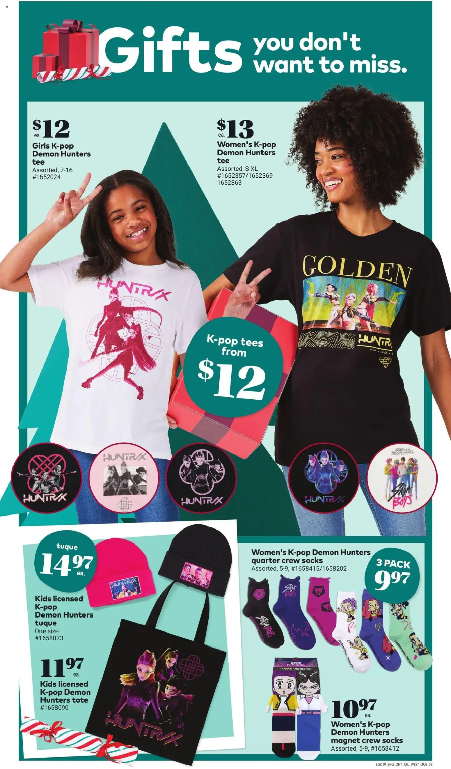 Giant Tiger flyer valid from 10.12.2025 | Page: 9 | Products: Bag, T-shirt, Socks