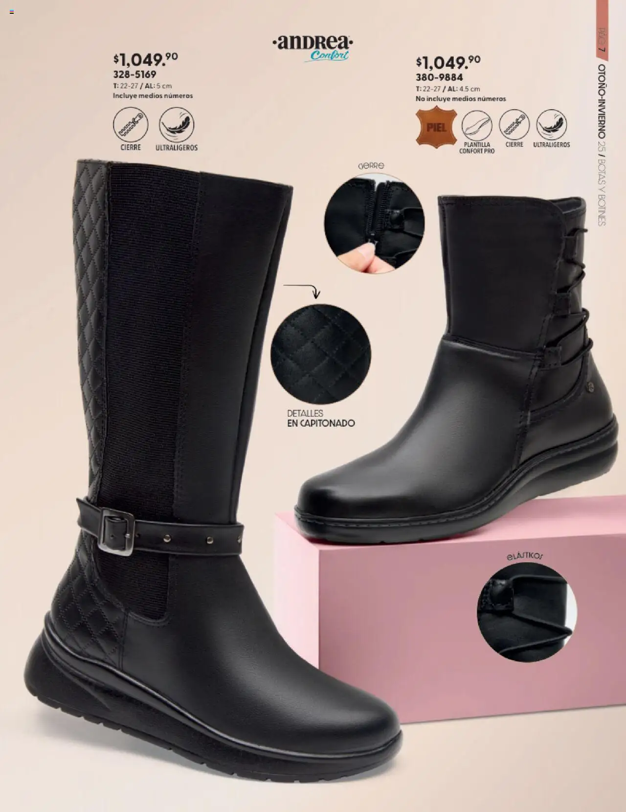 Nuevas ofertas de Andrea válidas en toda la República Mexicana desde el 24.08.2025. ¡Encuentra las mejores ofertas en Andrea - CCatálogo Calzado Confort Otoño! | Página: 7 | Productos: Botas, Botines