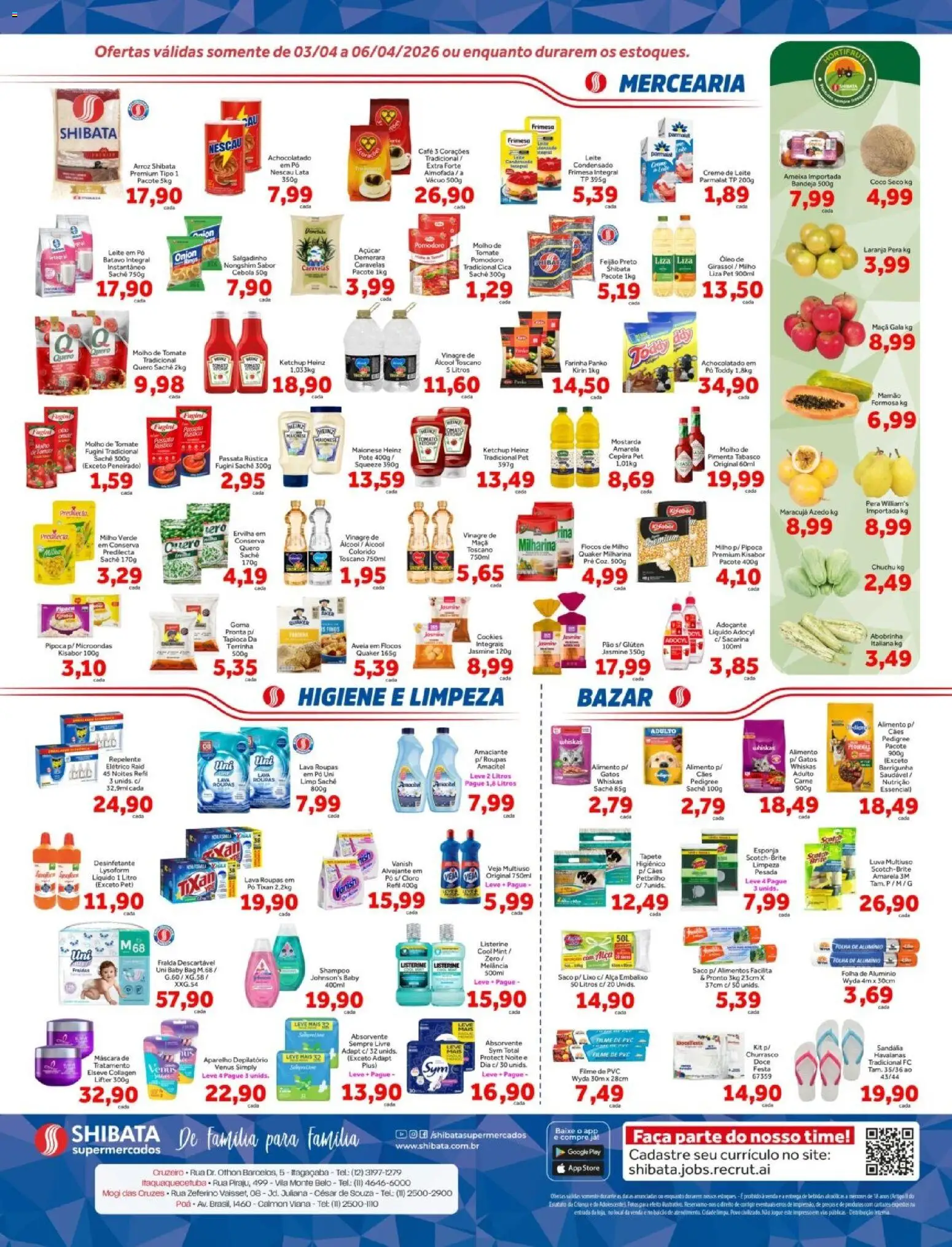 Shibata Folheto - válido de 03.04.2026 | Página: 2 | Produtos: Feijão, Milho verde, Maionese, Desinfetante