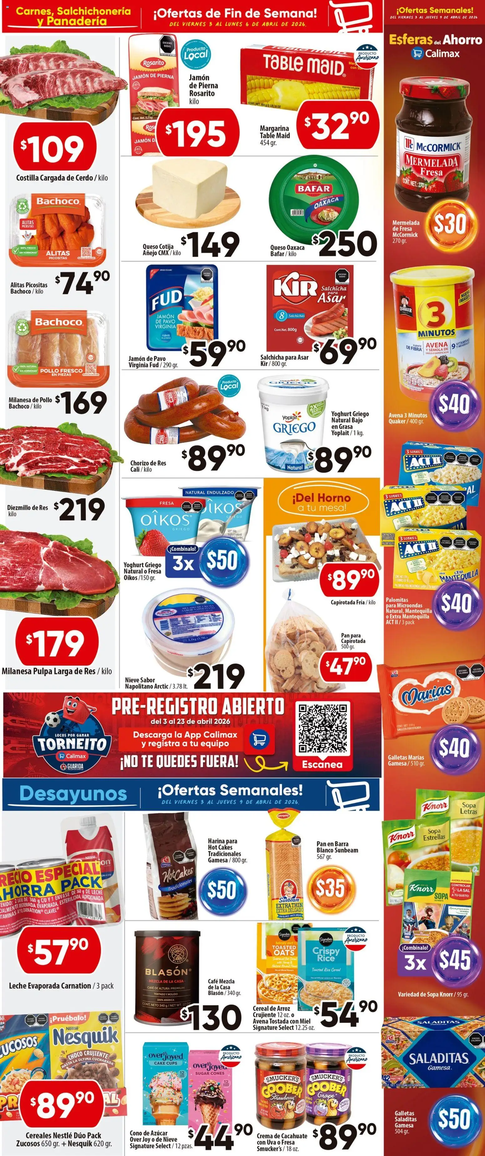 Nuevas ofertas de Calimax válidas en toda la República Mexicana desde el 03.04.2026. ¡Encuentra las mejores ofertas en Calimax folleto Tijuana! | Página: 2 | Productos: Fuente, Crema, Jamón, Microondas