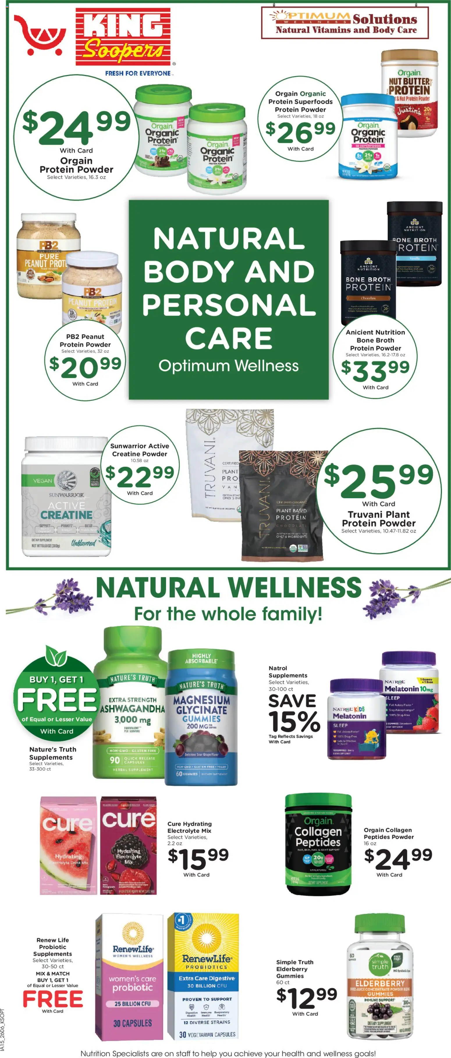 King Soopers Weekly Ad - valid from 11.03.2026 | Page: 6 | Products: Magnesium, Probiotics, Melatonin, Chocolate