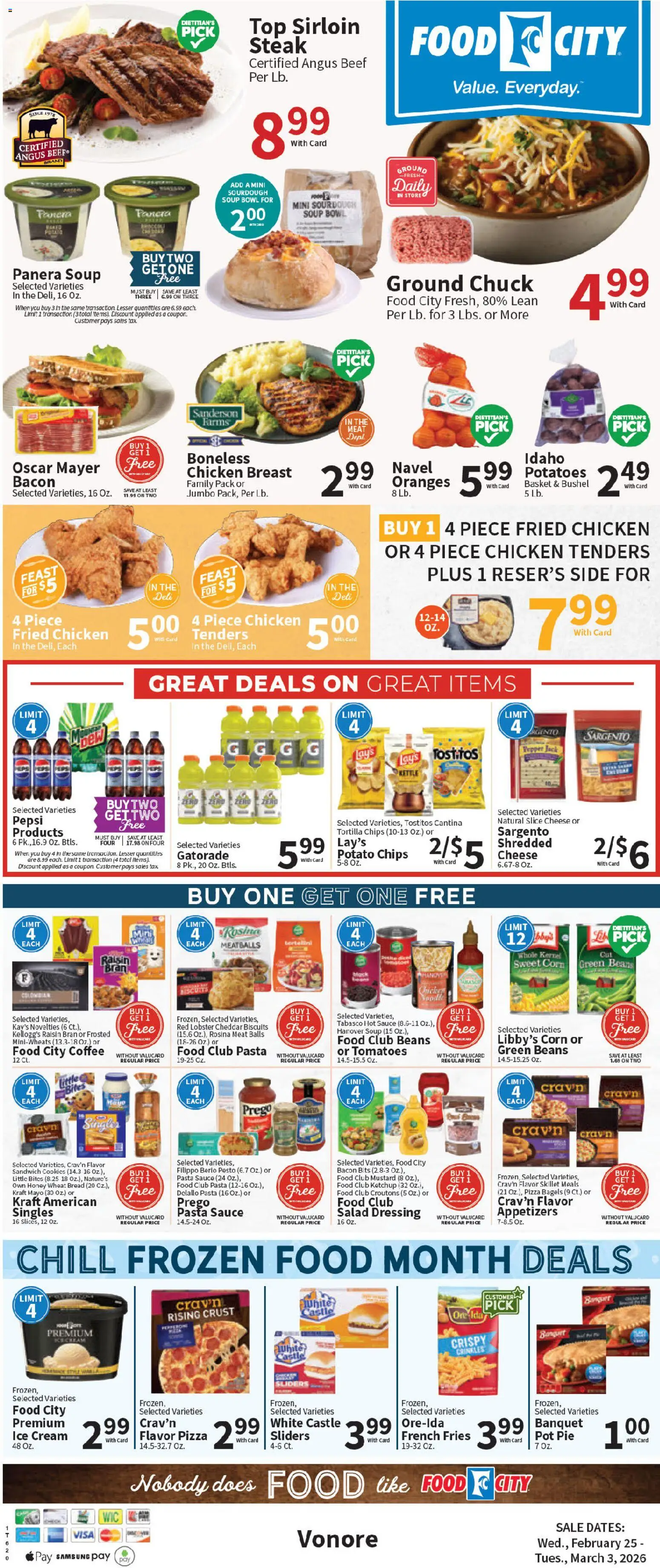 Food City Weekly Ad - valid from 27.02.2026 | Page: 3 | Products: Tomatoes, Cream, Sauce, Kettle