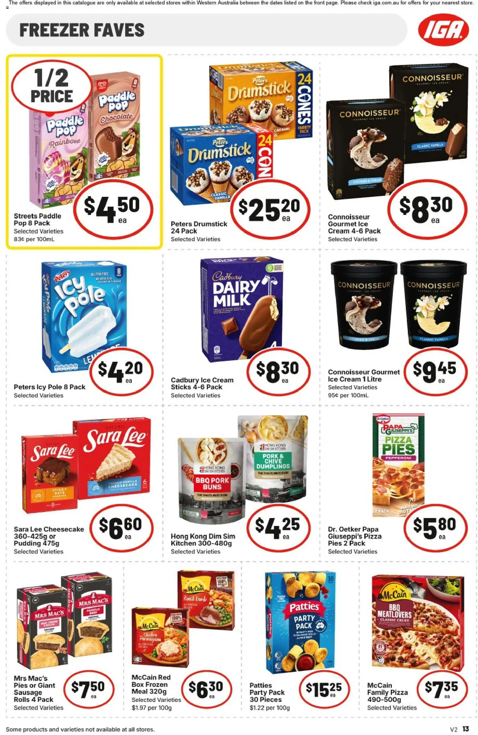 IGA catalogue - valid from 25.02.2026 | Page: 13 | Products: Chocolate, Ice cream, Sausage, Pies