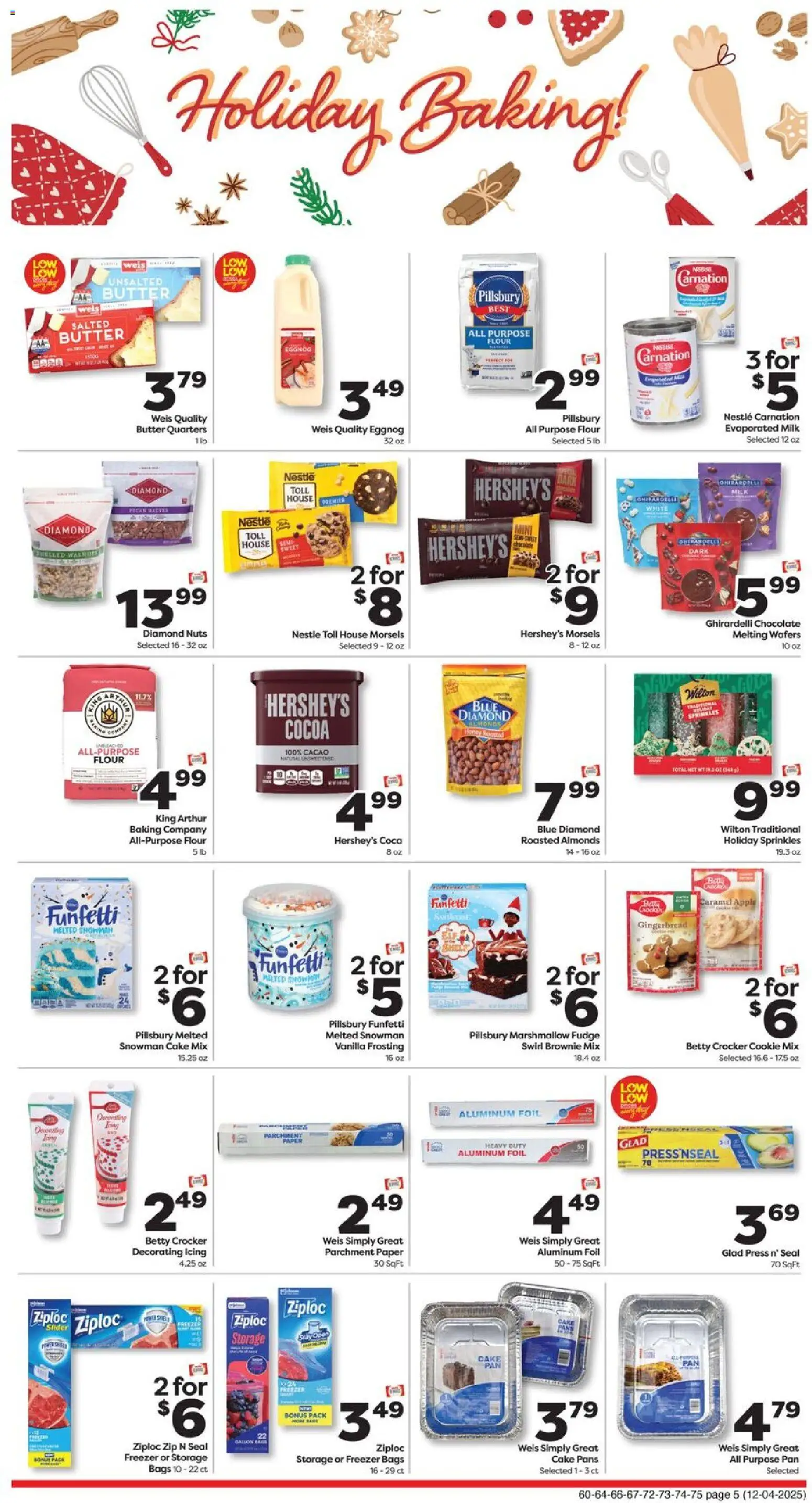 Weis Weekly Circular - PA - valid from 04.12.2025 | Page: 5 | Products: Press, Milk, Butter, Chocolate