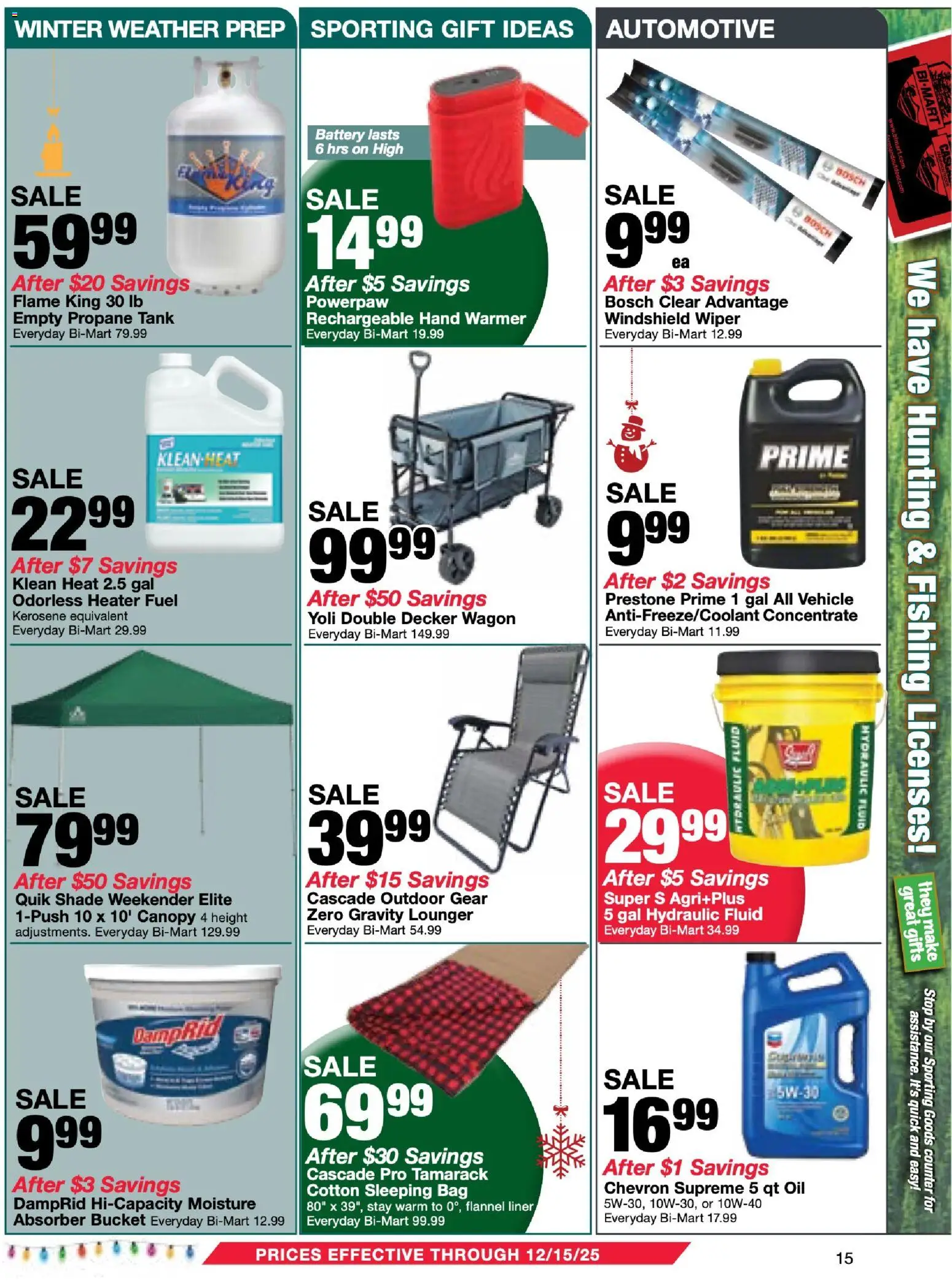 Bi-Mart Membership Savings Book - valid from 02.12.2025 | Page: 15 | Products: Battery, Wiper, Windshield, Bag