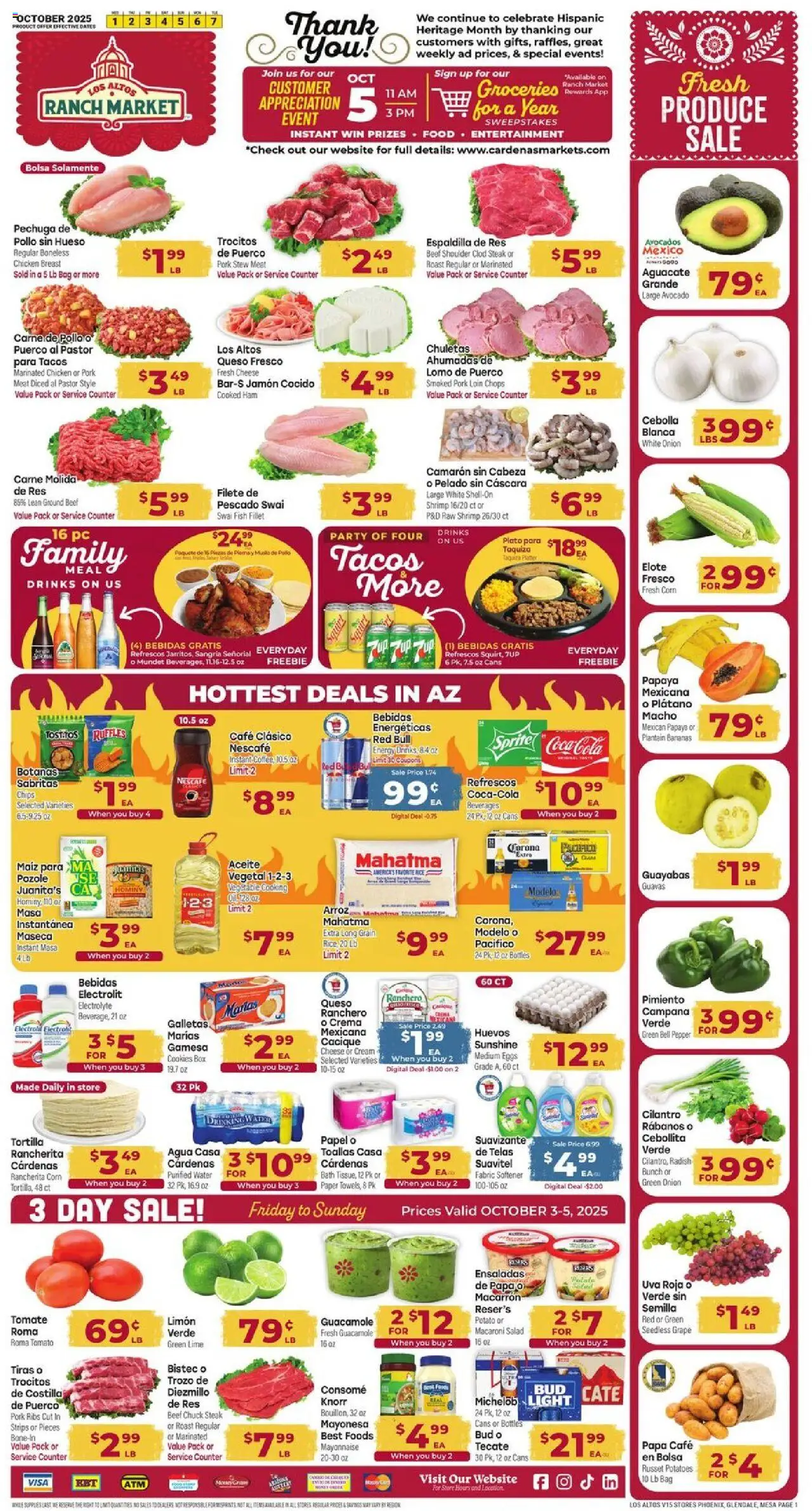 Cardenas Weekly Ad - valid from 01.10.2025 | Page: 1 | Products: Eggs, Chips, Avocado, Pepper