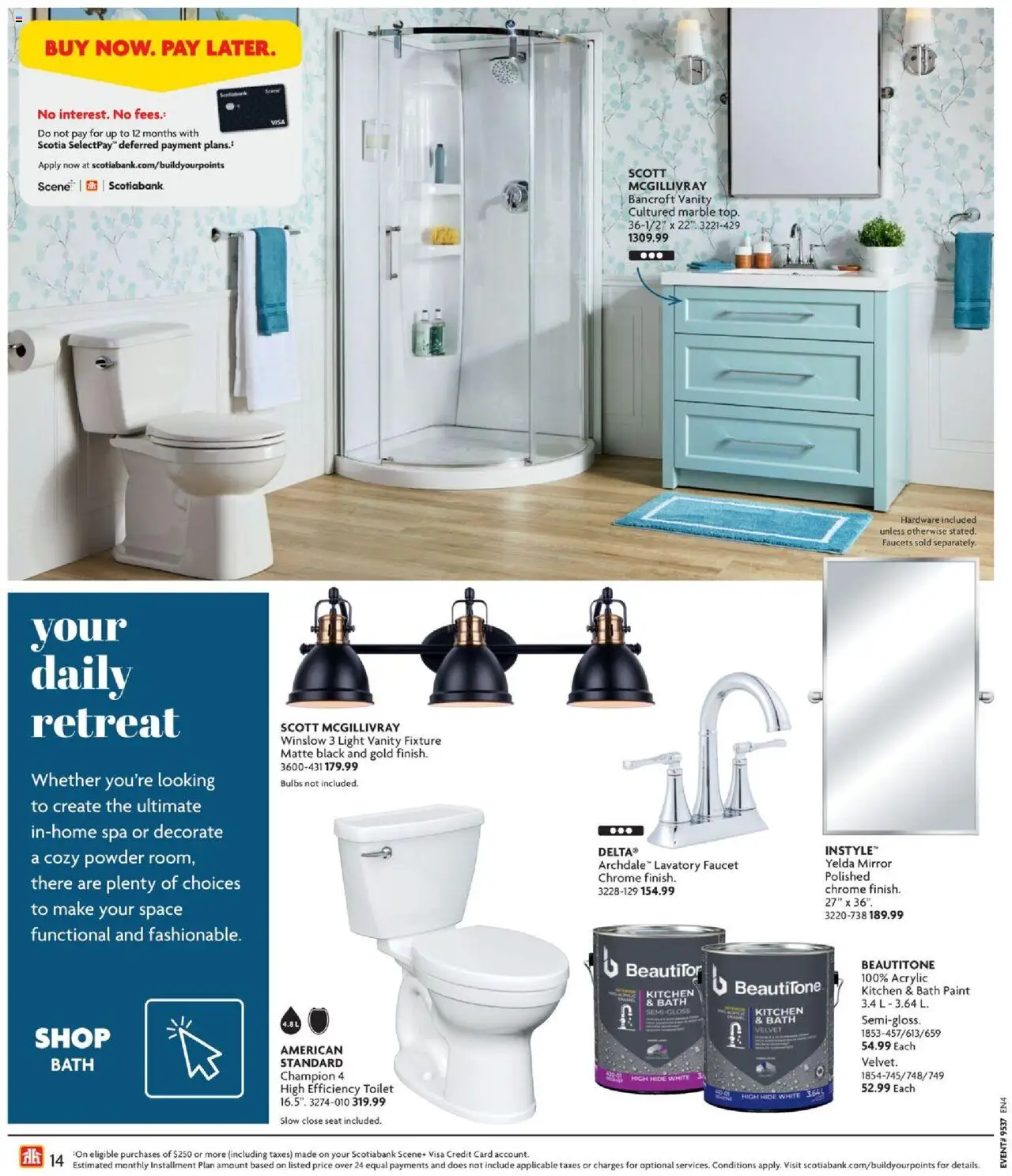 Home Hardware flyer valid from 11.09.2025 | Page: 14 | Products: Powder, Bath, Mirror
