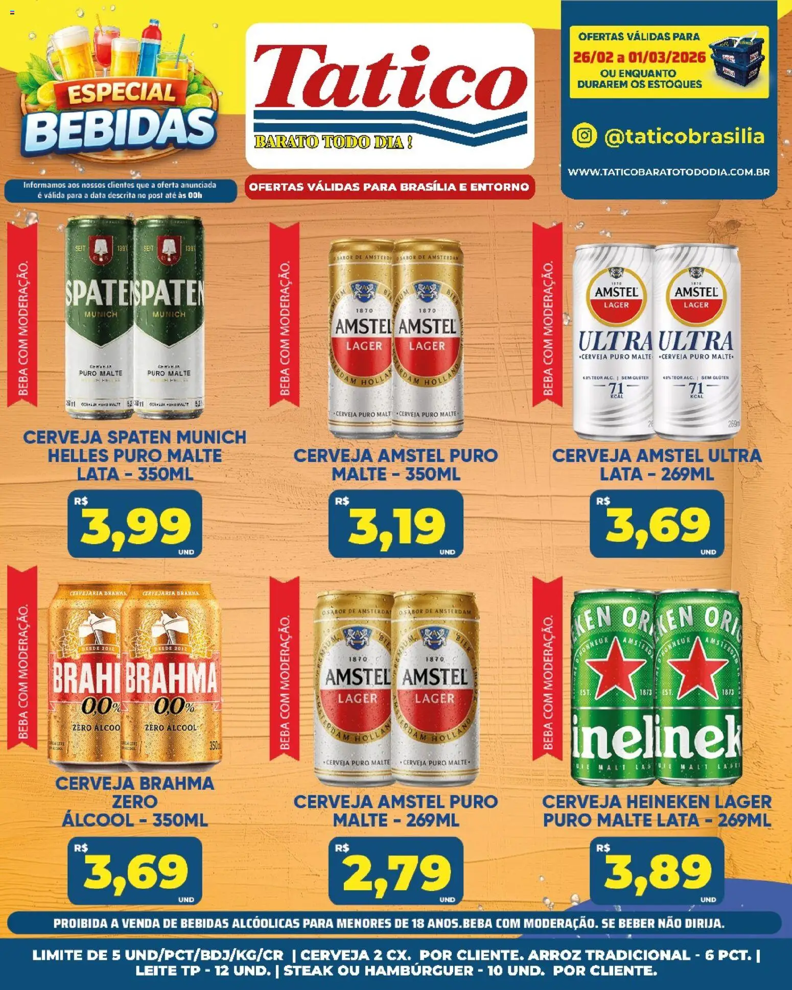 Tatico Folheto - válido de 02.03.2026 | Página: 42 | Produtos: Leite, Cerveja, Heineken, Hambúrguer