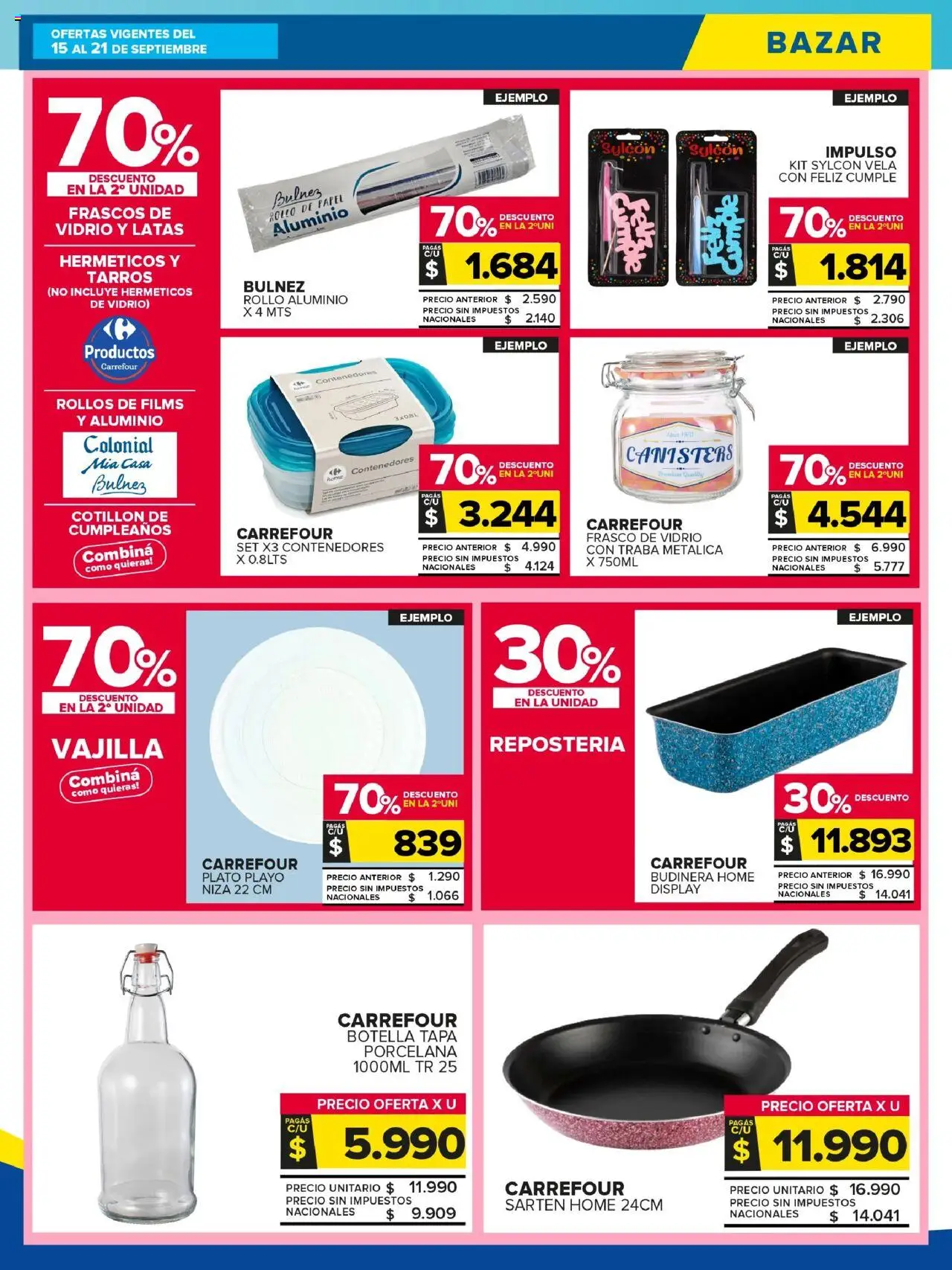 Carrefour Maxi catálogo │ válido desde el 15.09.2025 | Página: 24 | Productos: Budinera, Vela, Botella, Sartén