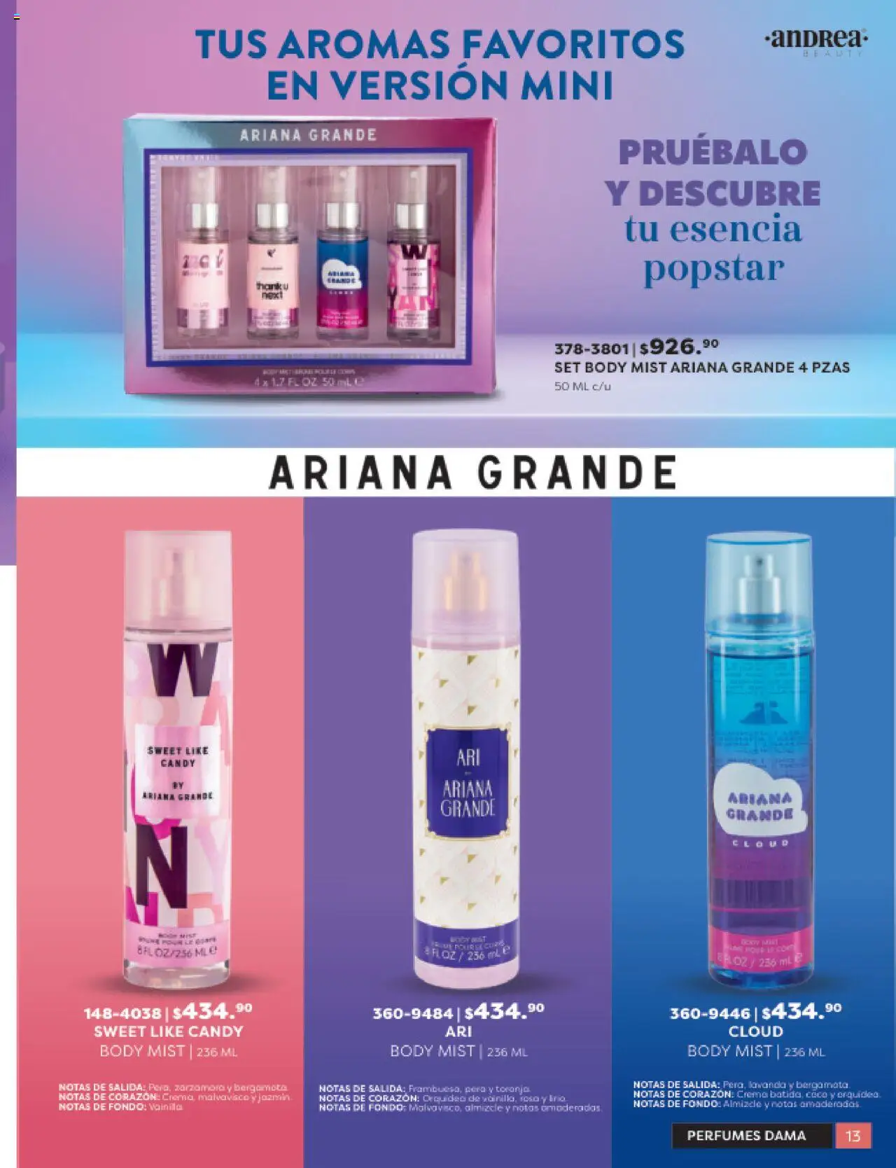 Nuevas ofertas de Andrea válidas en toda la República Mexicana desde el 24.08.2025. ¡Encuentra las mejores ofertas en Andrea - Catálogo Beauty Campaña 5! | Página: 13 | Productos: Pera, Crema, Toronja, Body