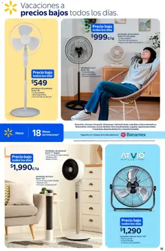 Vista previa de Walmart folleto Sol, arena y bronceador a precios bajos, nuevo folleto de la tienda, válido en México a partir del 05.03.2026 | Página: 18 | Productos: Ventilador, Escritorio