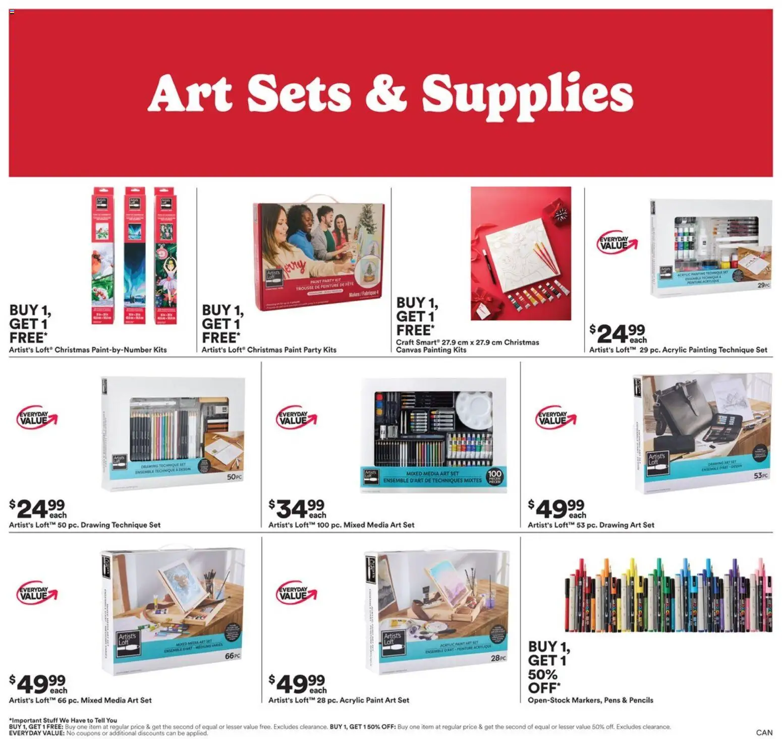 Michaels Ad - valid from 14.11.2025 | Page: 6 | Products: Art Set, Canvas, Acrylic