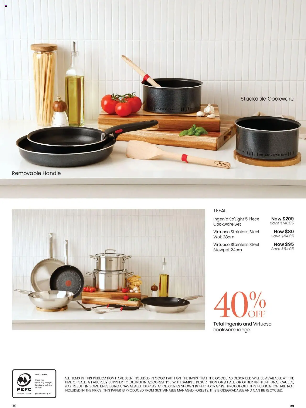 Myer catalogue - valid from 04.08.2025 | Page: 30 | Products: Cookware, Sustainable, Accessories