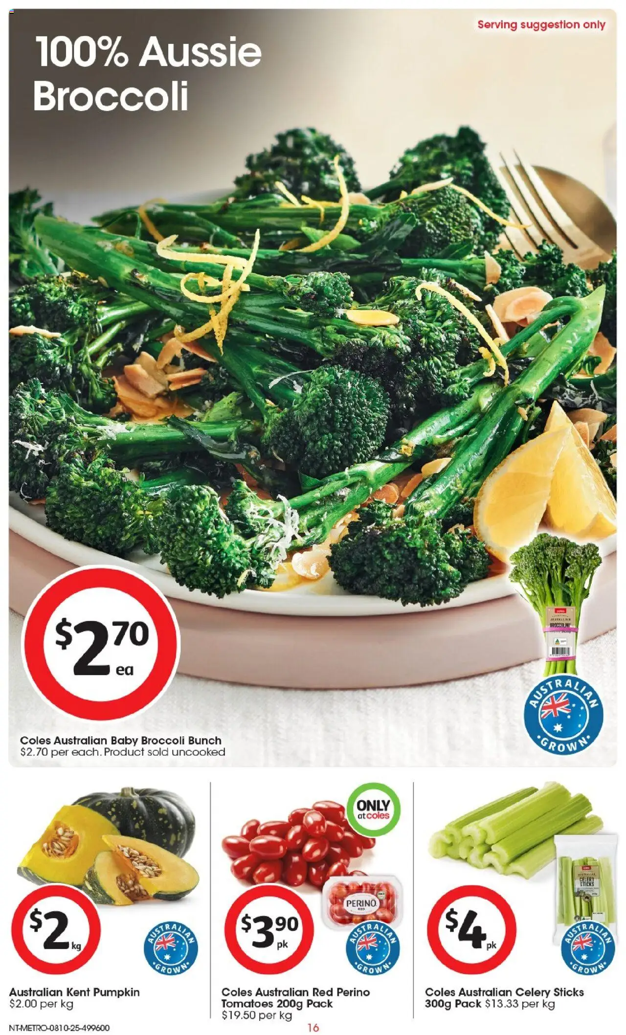Coles catalogue - valid from 08.10.2025 | Page: 16 | Products: Tomatoes, Pumpkin