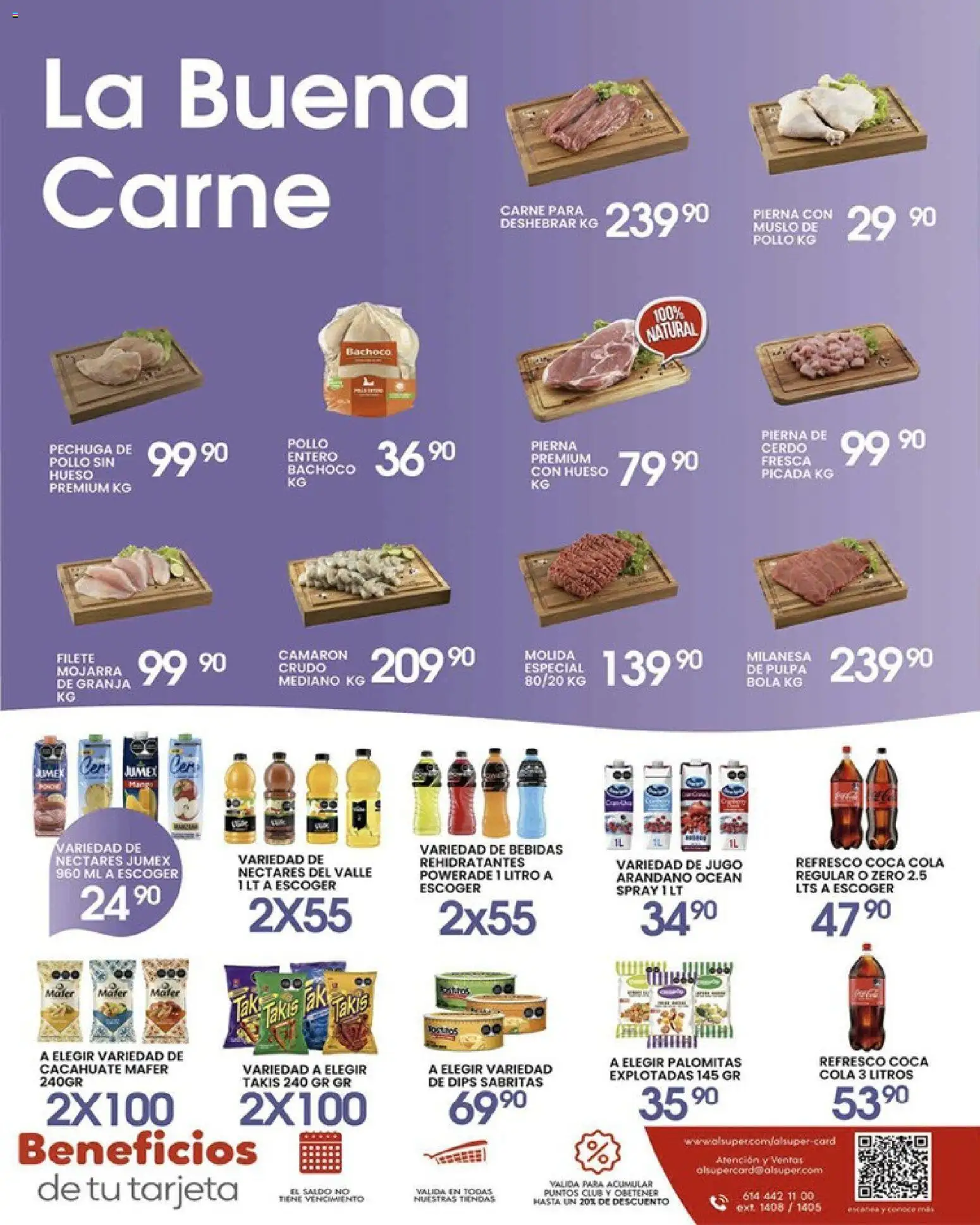 Nuevas ofertas de Alsuper válidas en toda la República Mexicana desde el 28.04.2026. ¡Encuentra las mejores ofertas en Alsuper folleto Chihuahua-Ciudad! | Página: 7 | Productos: Pollo, Refresco, Cacahuate, Jugo