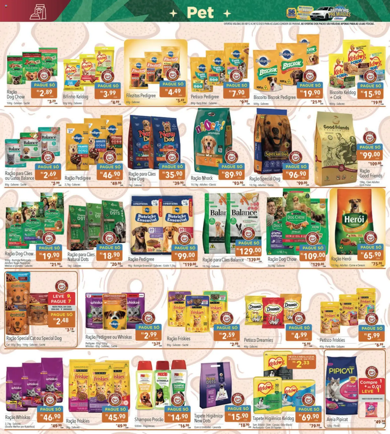 Supermercados Condor Folheto - válido de 08.12.2025 | Página: 28 | Produtos: Areia, Biscoito, Tapete, Tapete higiênico