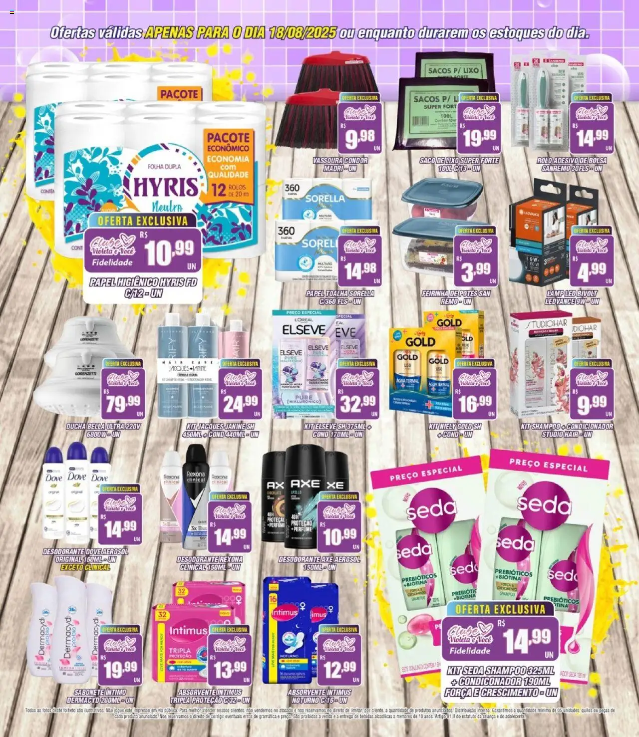 Violeta Supermercados Folheto - válido de 18.08.2025 | Página: 2 | Produtos: Perfume, Remo, Condicionador, Vassoura