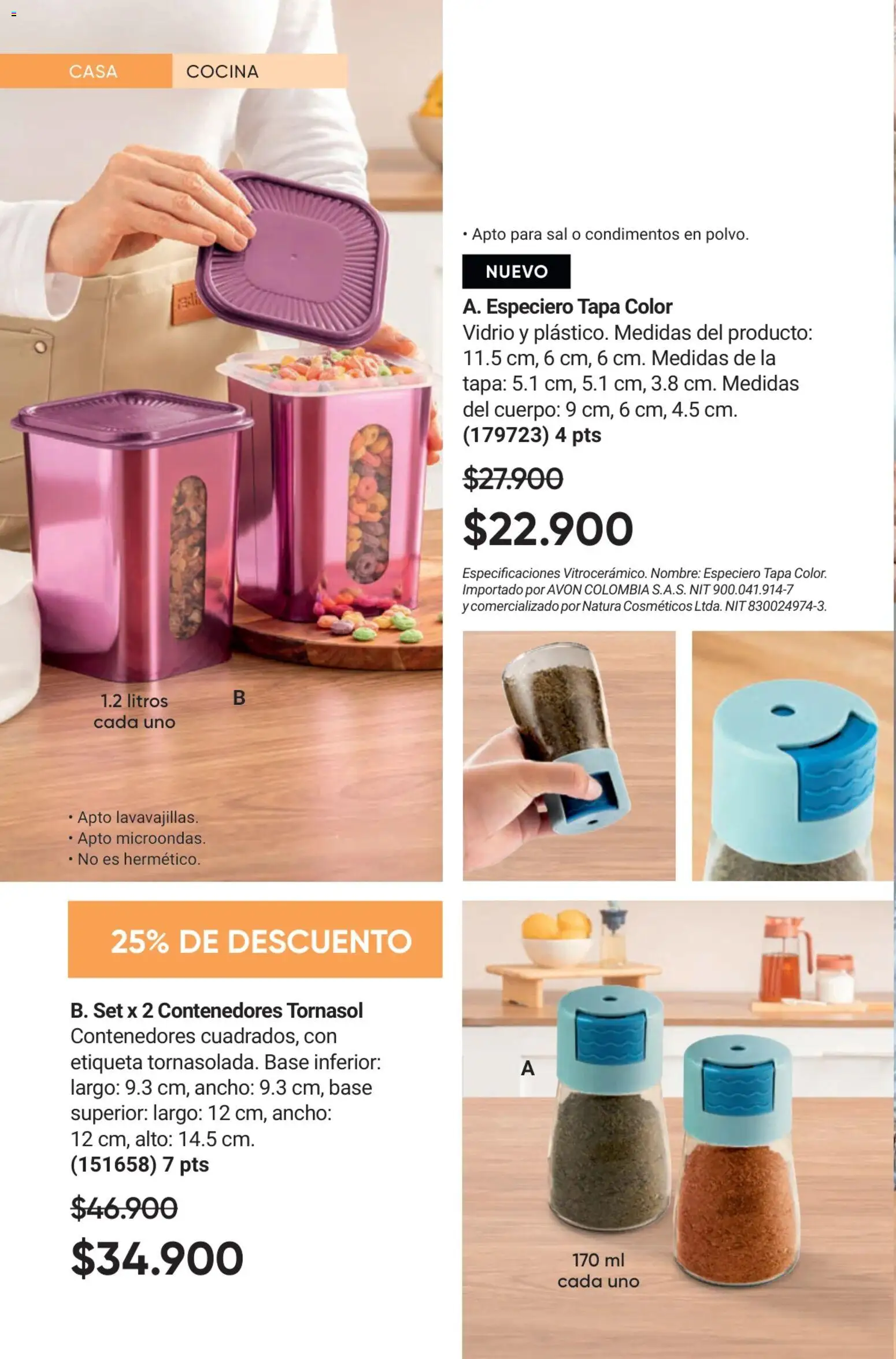 Avon revista - valida desde el 17.11.2025 | Página: 42 | Productos: Sal, Cocina, Lavavajillas, Condimentos