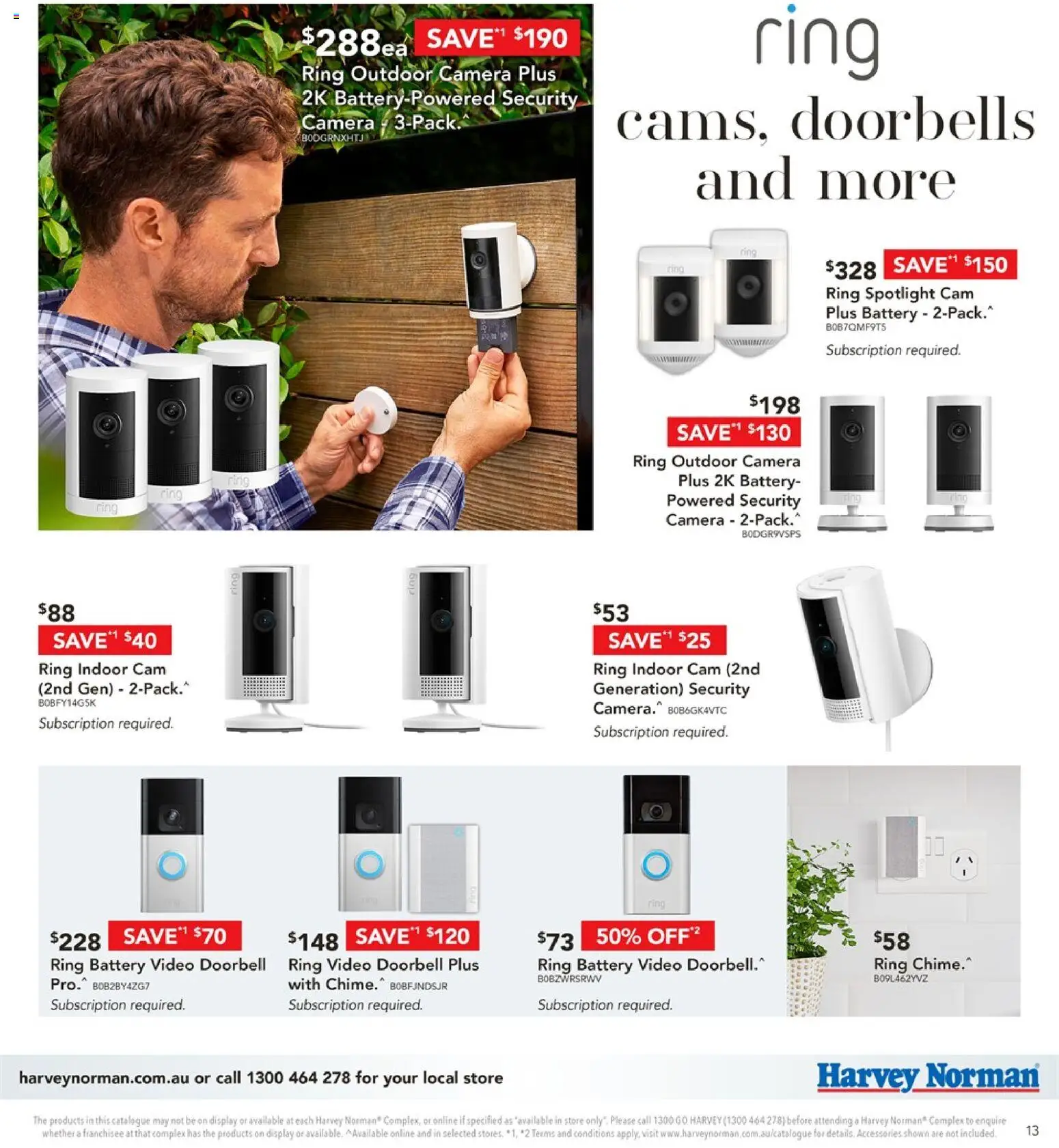 Harvey Norman catalogue - valid from 15.03.2026 | Page: 13 | Products: Battery, Accessories, Doorbell, Camera
