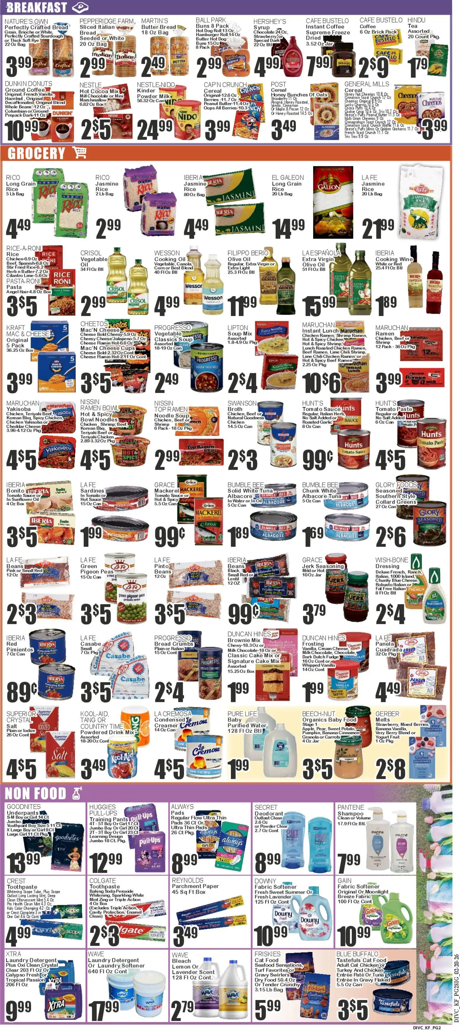 Food Universe Weekly Ad - valid from 20.02.2026 | Page: 2 | Products: Cheese, Rice, Salt, Greens