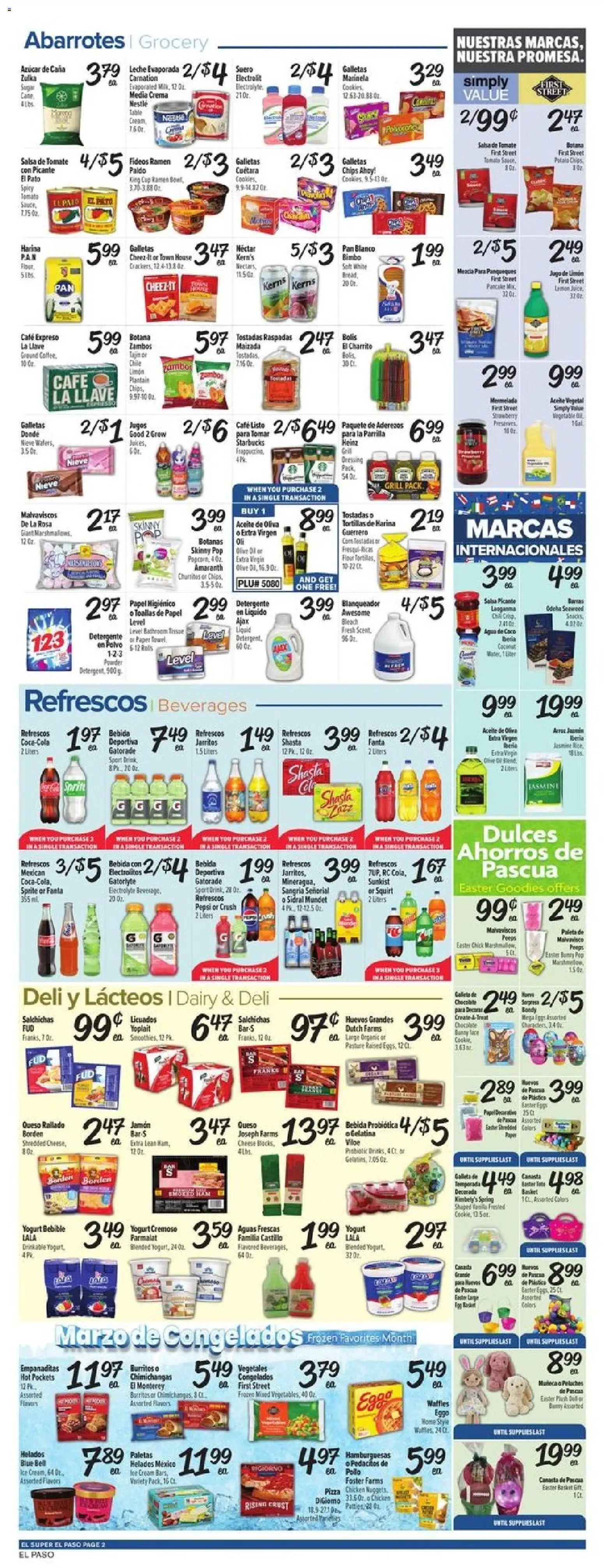 El Super Weekly Ad - TX - valid from 18.03.2026 | Page: 2 | Products: Basket, Bread, Cookies, Ice cream