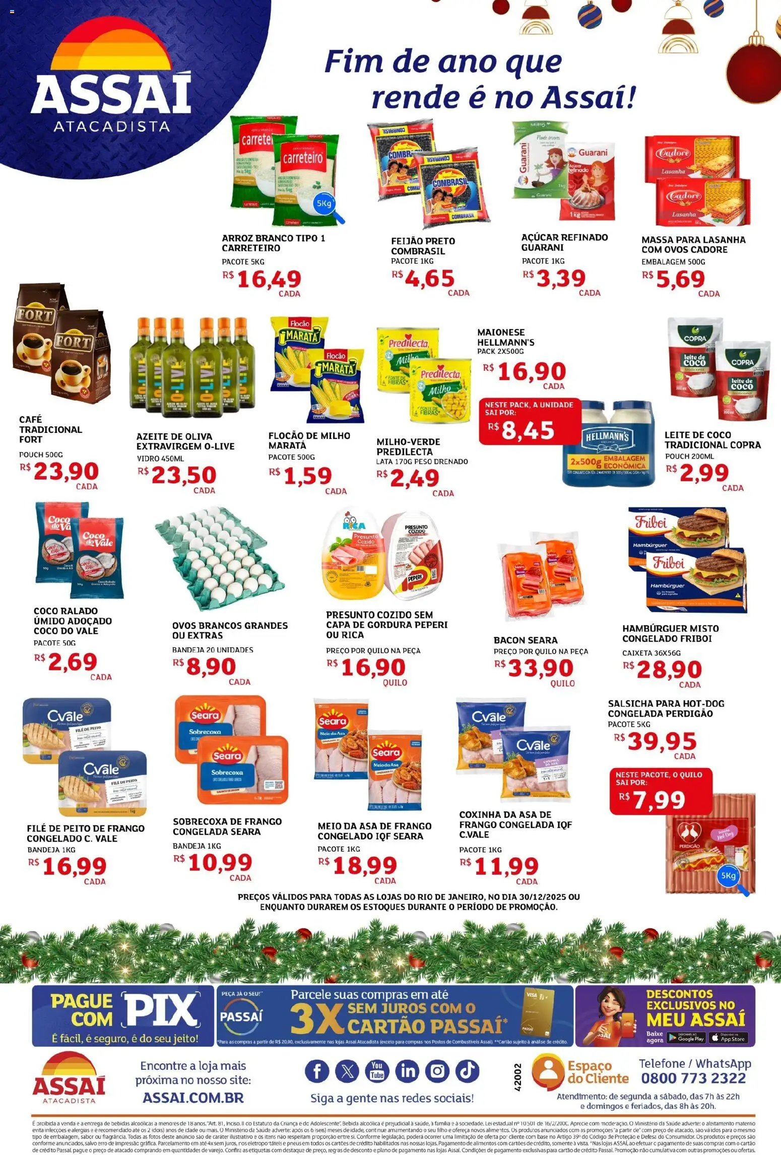 Assaí Atacadista Folheto - válido de 30.12.2025 | Página: 2 | Produtos: Salsicha, Base, Hambúrguer, Lasanha