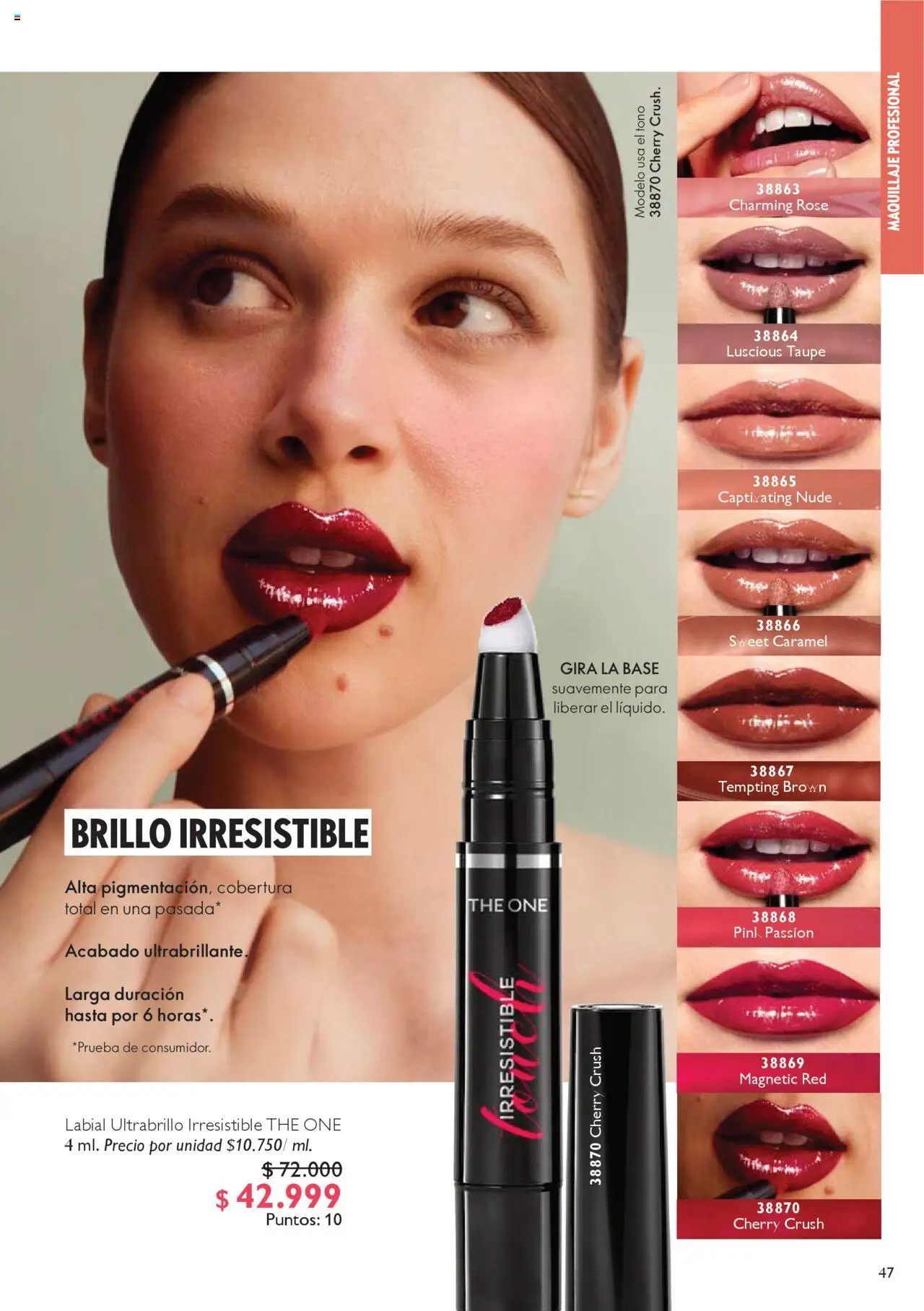Oriflame revista - valida desde el 04.10.2025 | Página: 47 | Productos: Brillo, Maquillaje