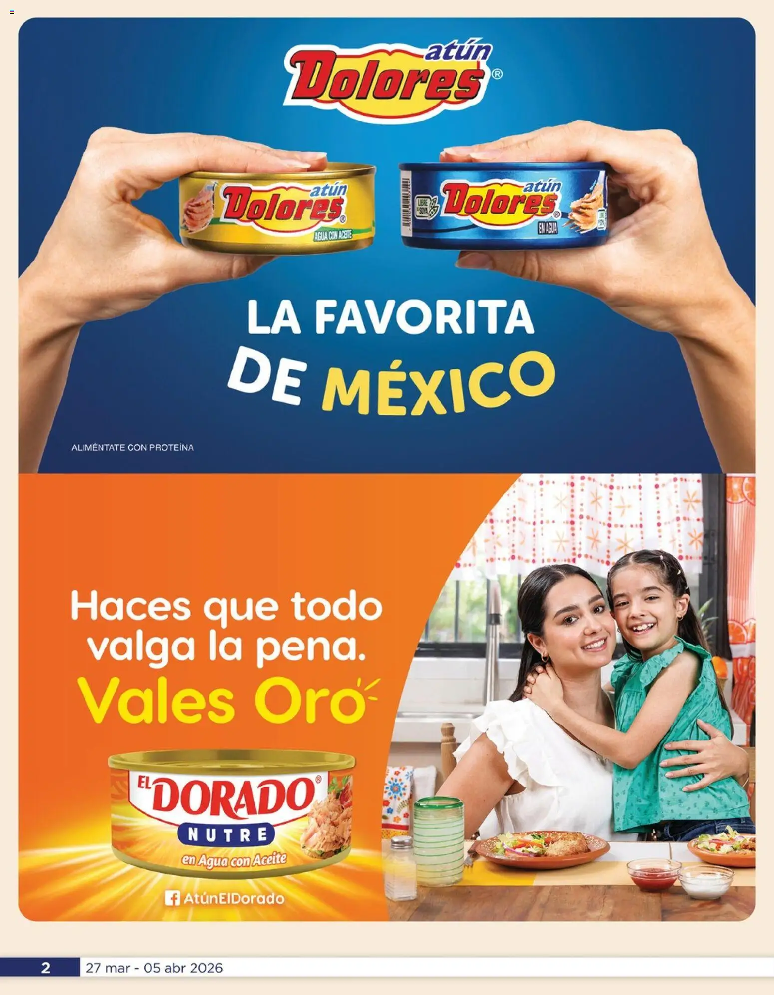 Nuevas ofertas de Chedraui válidas en toda la República Mexicana desde el 27.03.2026. ¡Encuentra las mejores ofertas en Chedraui folleto La cuaresma más fresca! | Página: 2 | Productos: Atún, Agua, Aceite