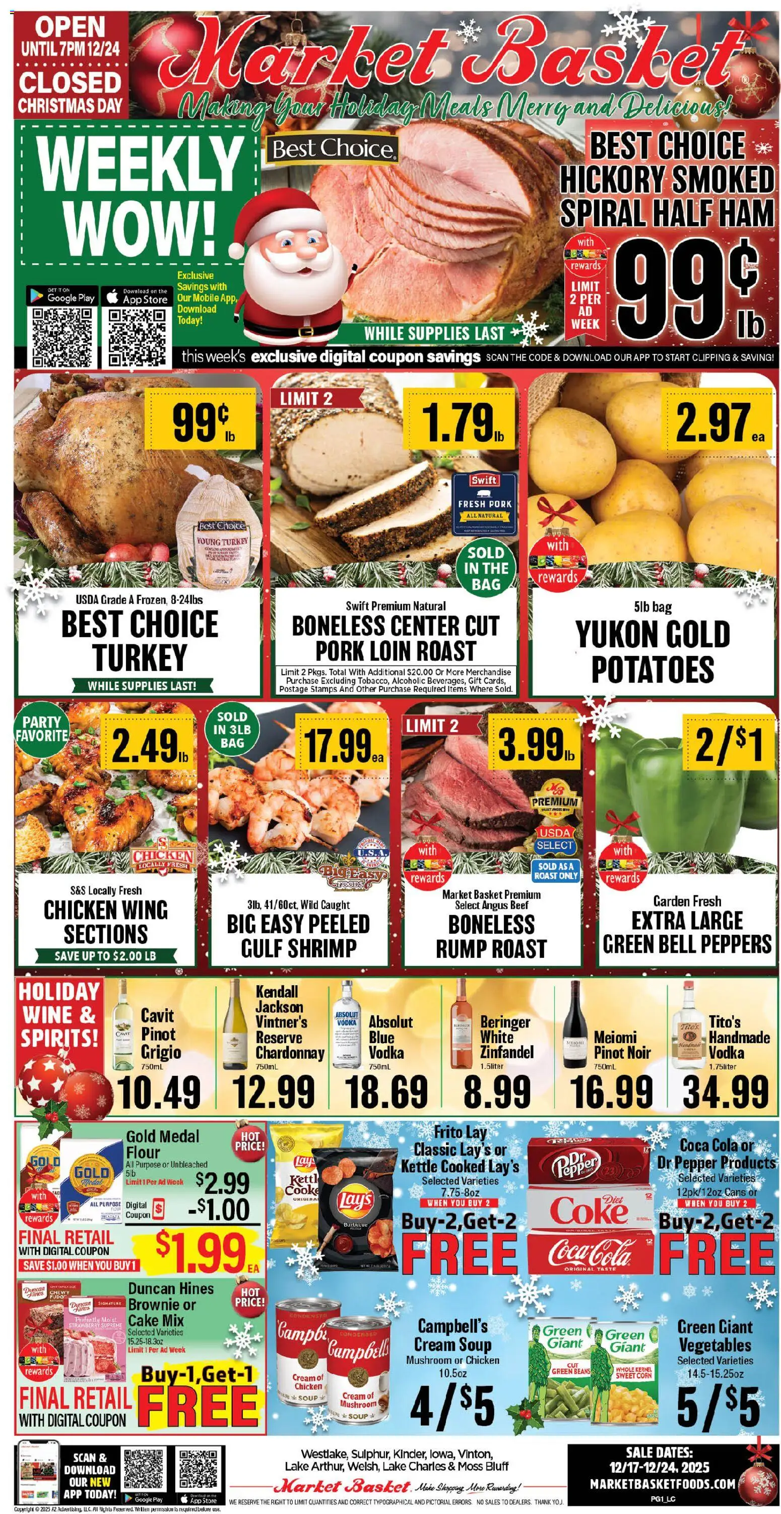 Market Basket Lake Charles - valid from 17.12.2025 | Page: 1 | Products: Corn, Basket, Beef, Vegetables