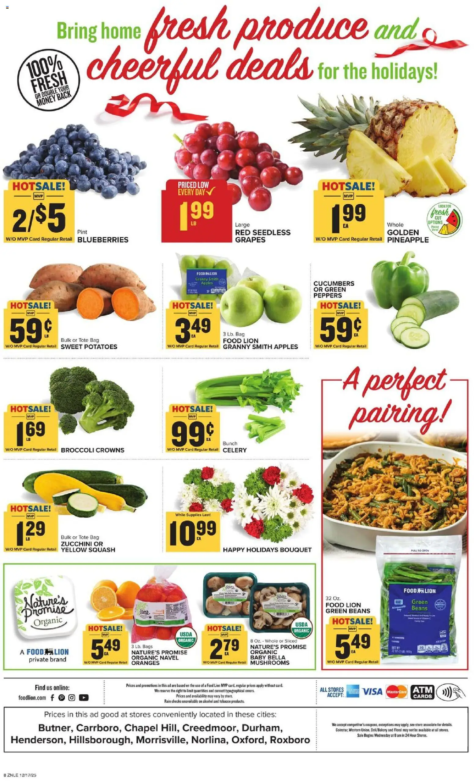 Food Lion Weekly Ad - valid from 17.12.2025 | Page: 15 | Products: Peppers, Apples, Grapes, Blueberries
