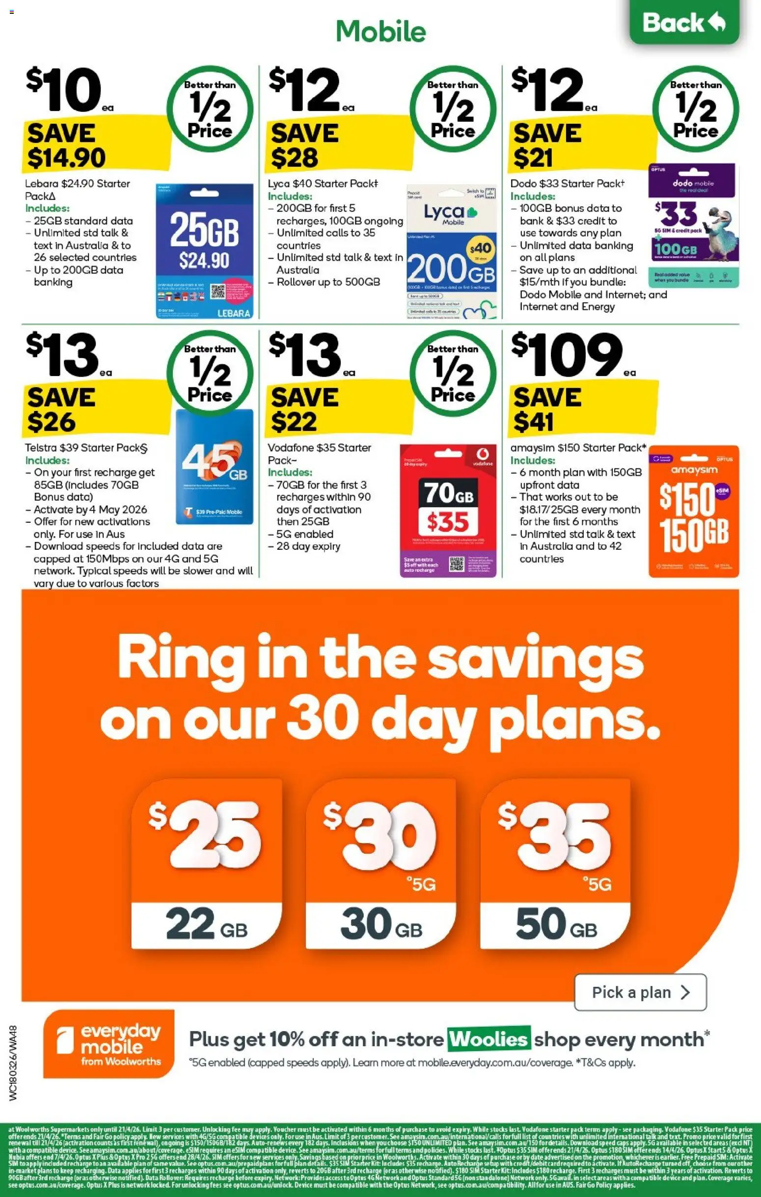 Woolworths catalogue - valid from 01.04.2026 | Page: 48 | Products: Date, Device, Mobile