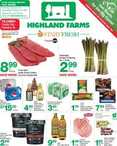 Preview of Highland Farms weekly flyer / circulaire from shop Highland Farms valid from 05.02.2026