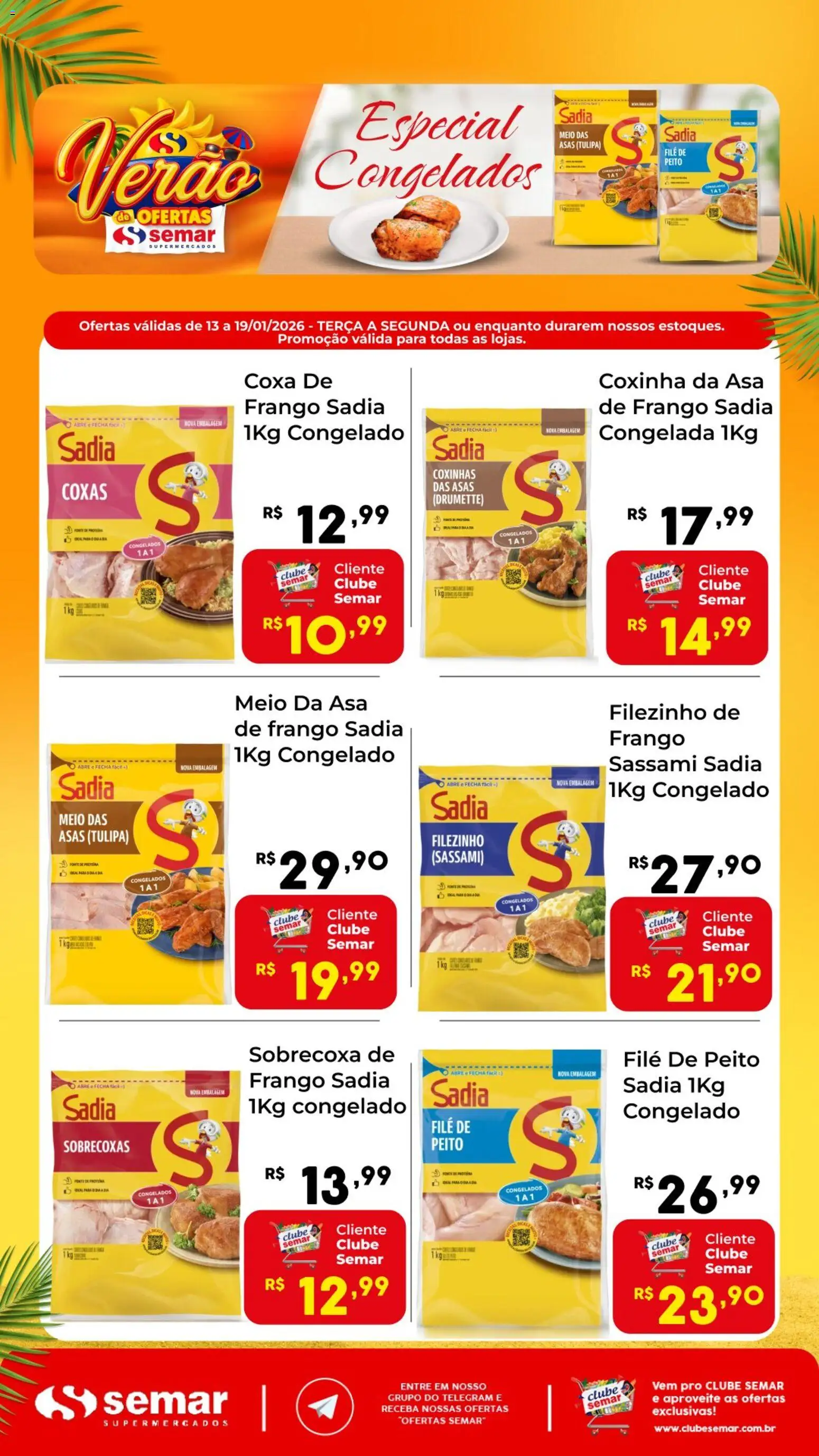 Semar Supermercado Folheto - válido de 13.01.2026 | Página: 1 | Produtos: Asa de frango, Frango