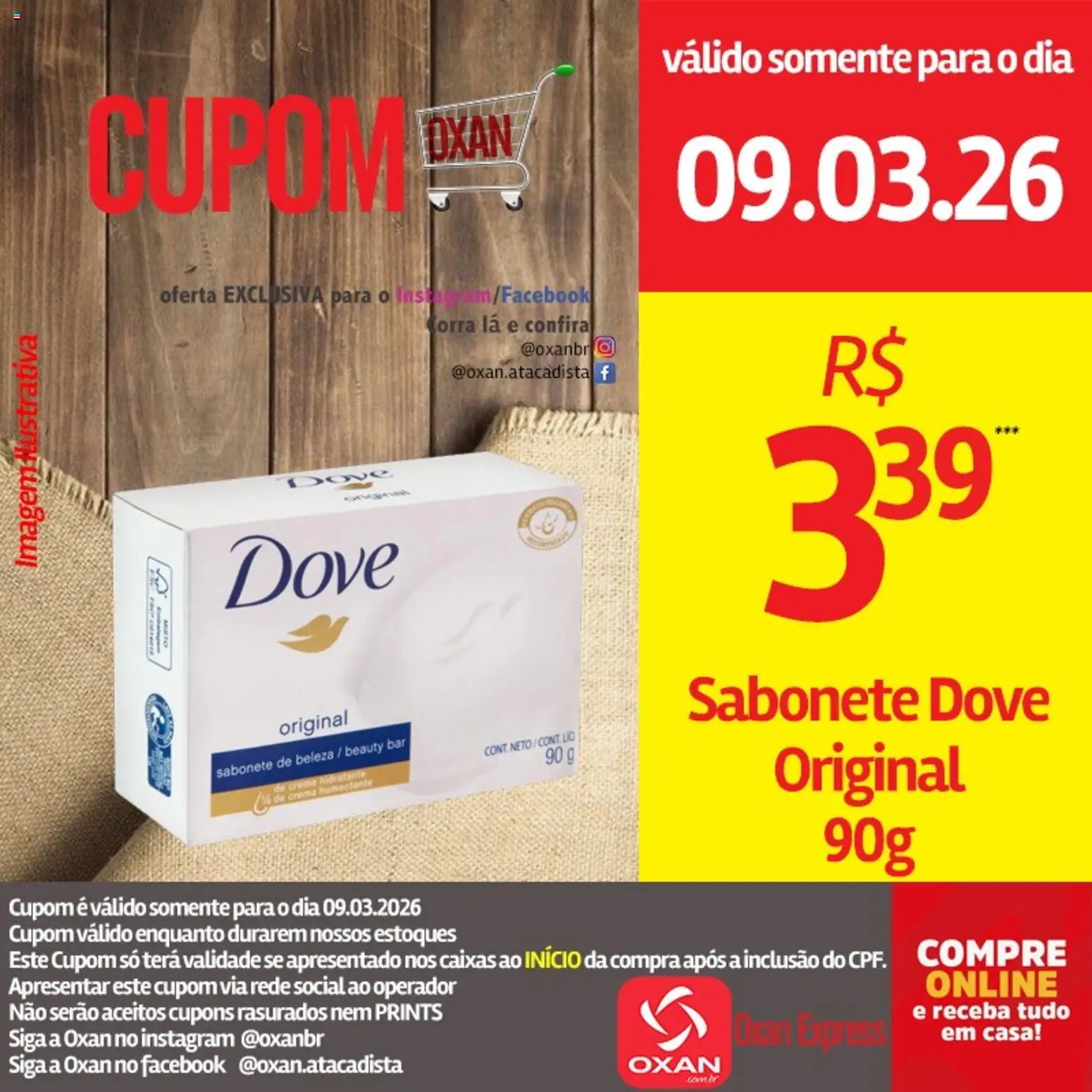Oxan Atacadista Folheto - válido de 09.03.2026 | Página: 19 | Produtos: Creme, Sabonete, Dove