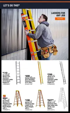 Preview of Home Depot weekly ads valid from 27.10.2025 | Page: 3 | Products: Ladder