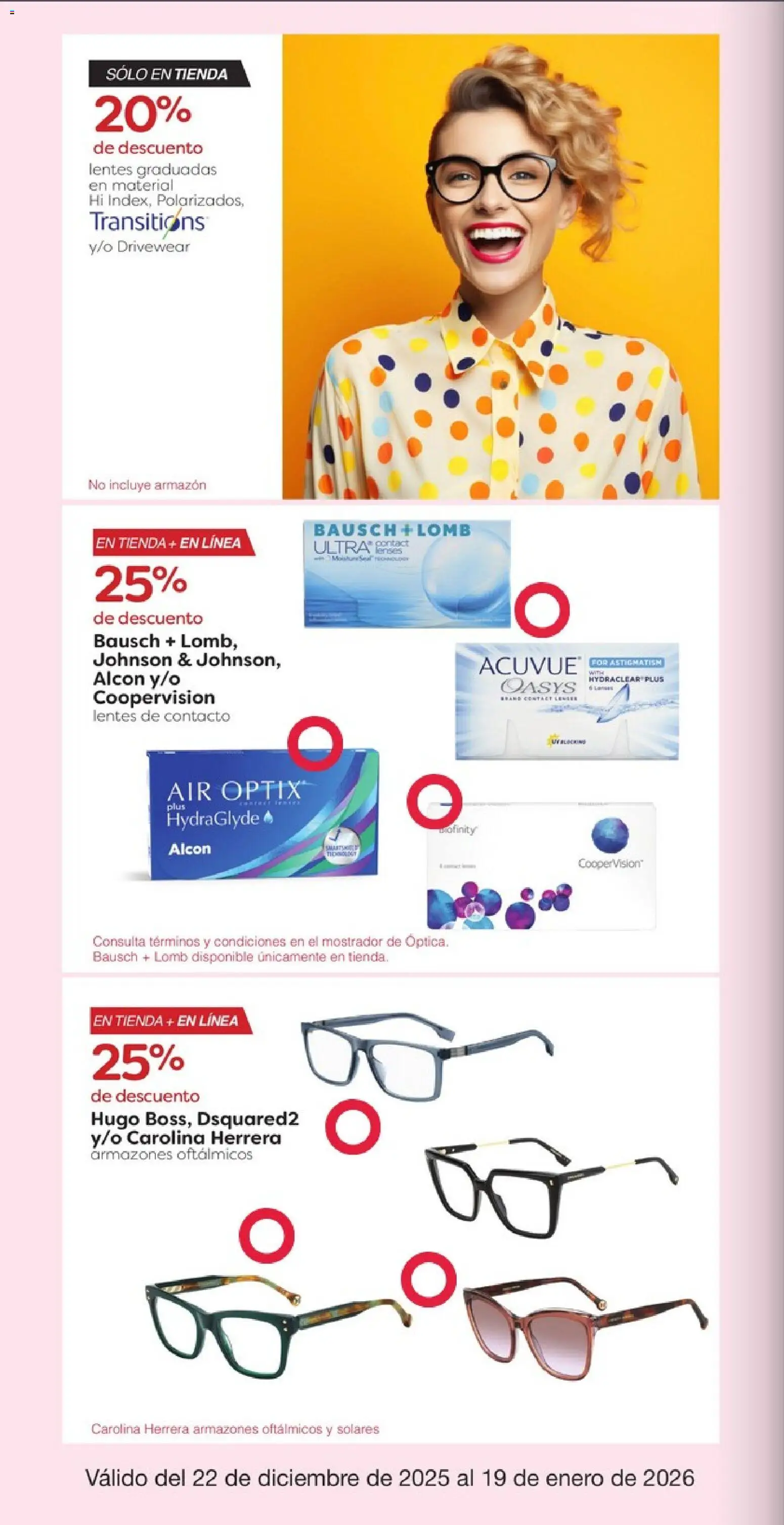 Nuevas ofertas de Costco válidas en toda la República Mexicana desde el 22.12.2025. ¡Encuentra las mejores ofertas en Costco catálogo! | Página: 38 | Productos: Lentes