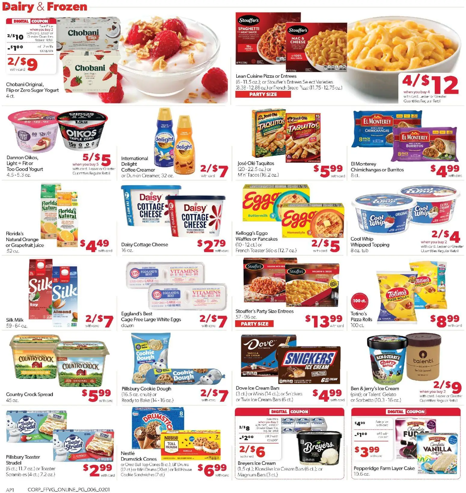 Family Fare Weekly Ad - valid from 01.02.2026 | Page: 11 | Products: Cottage cheese, Ice cream, Chocolate Chip, Pc