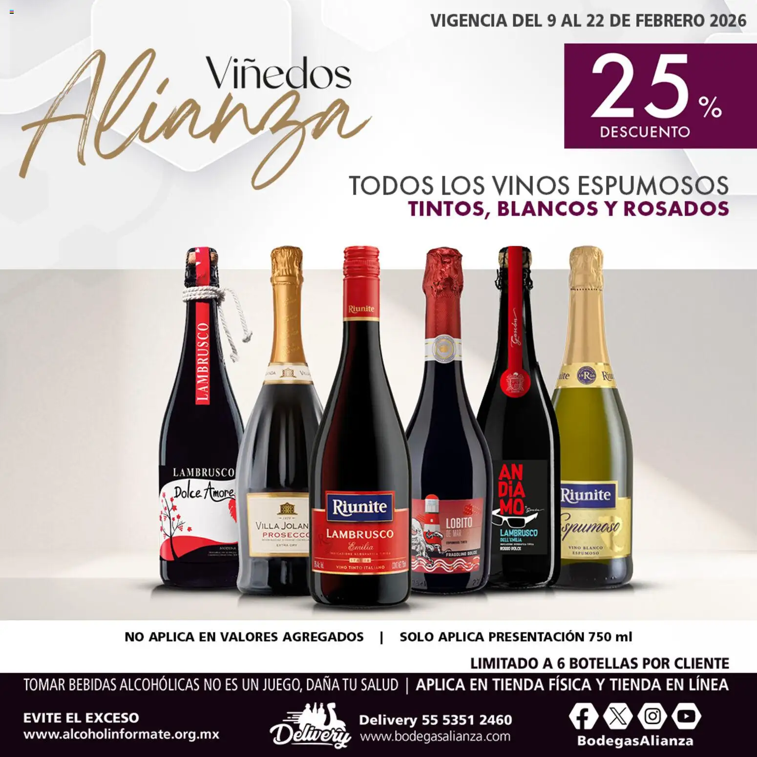 Nuevas ofertas de Bodegas Alianza válidas en toda la República Mexicana desde el 09.02.2026. ¡Encuentra las mejores ofertas en Bodegas Alianza catálogo Viñedos Alianza! | Página: 2