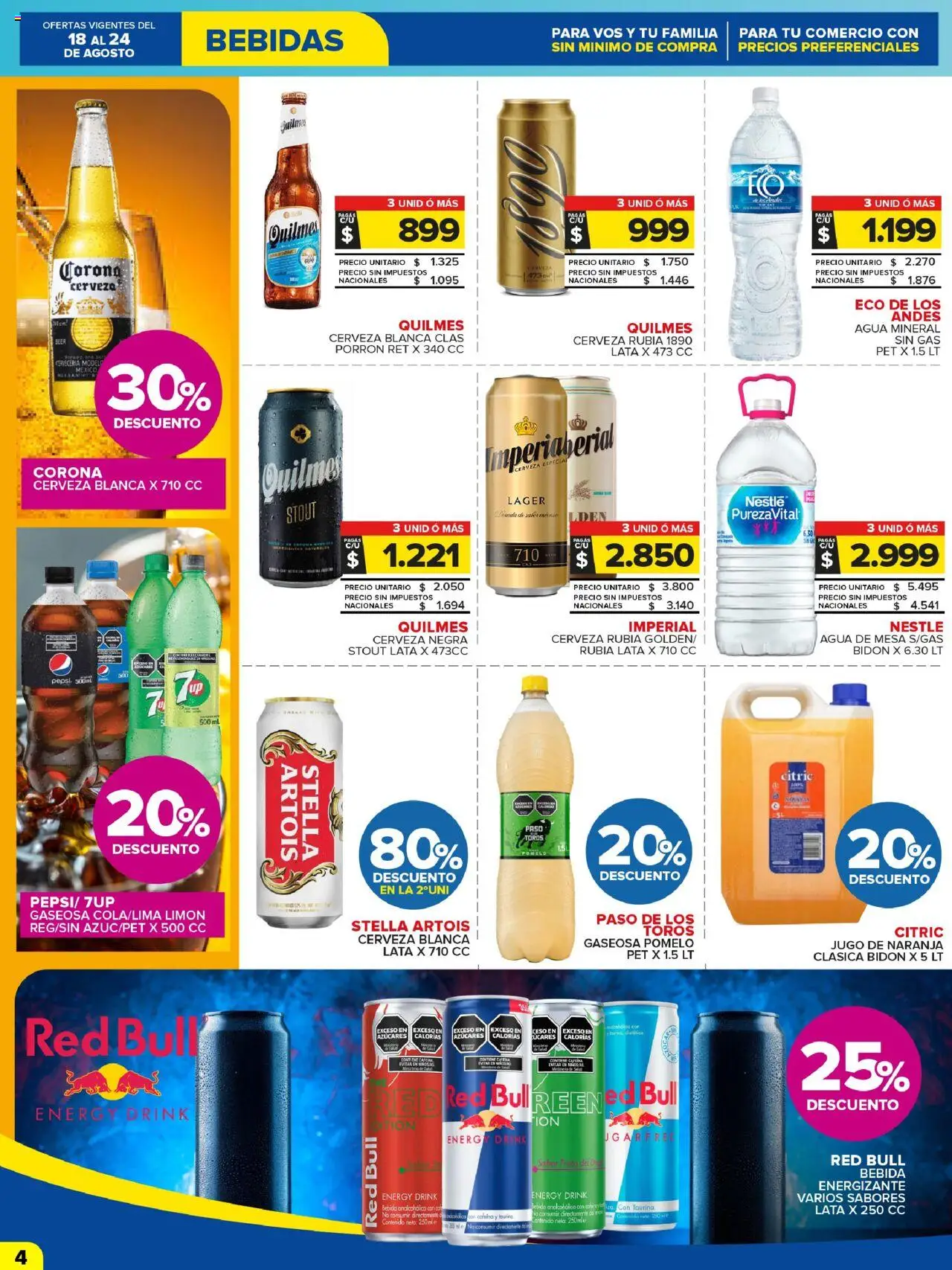 Carrefour Maxi catálogo - CABA │ válido desde el 18.08.2025 | Página: 4 | Productos: Mesa, Bidón, Limón, Cerveza