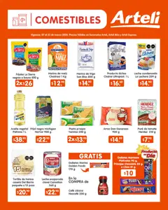 Vista previa de Arteli folleto Quincenal, nuevo folleto de la tienda, válido en México a partir del 07.03.2026 | Página: 6 | Productos: Leche, Aceite, Chocolate, Pure de Tomate