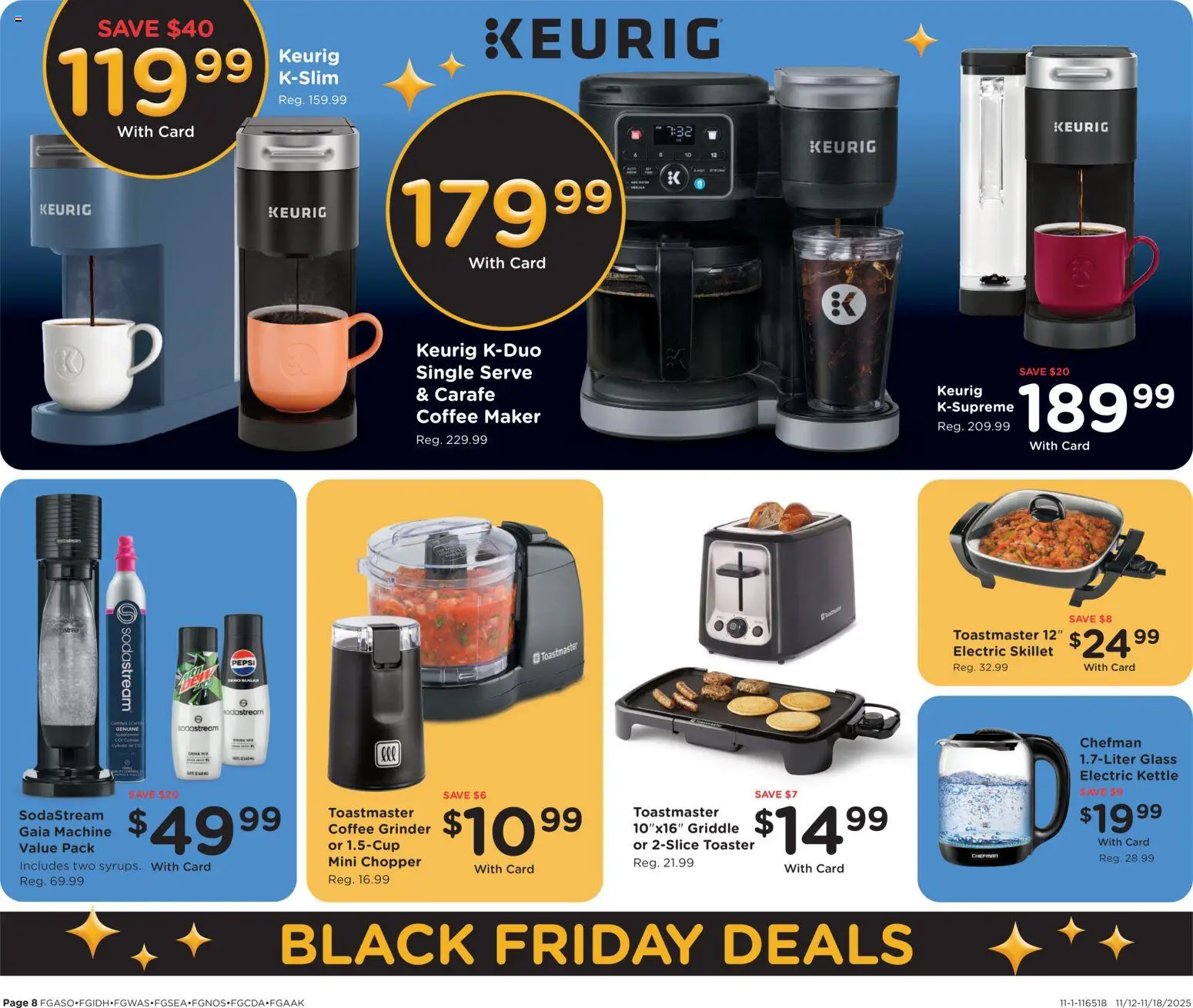 Fred Meyer Black Friday Deals - valid from 12.11.2025 | Page: 9 | Products: Skillet, Griddle, Coffee, Coffee Grinder
