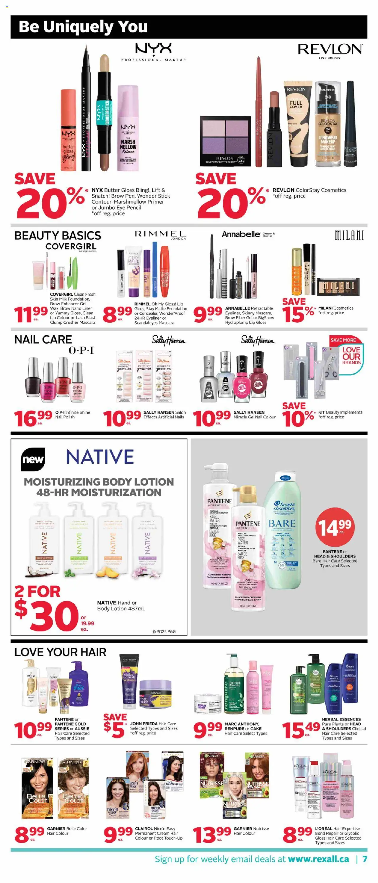Rexall flyer valid from 17.10.2025 | Page: 12 | Products: Tea, Lip gloss, Nail polish, Milk